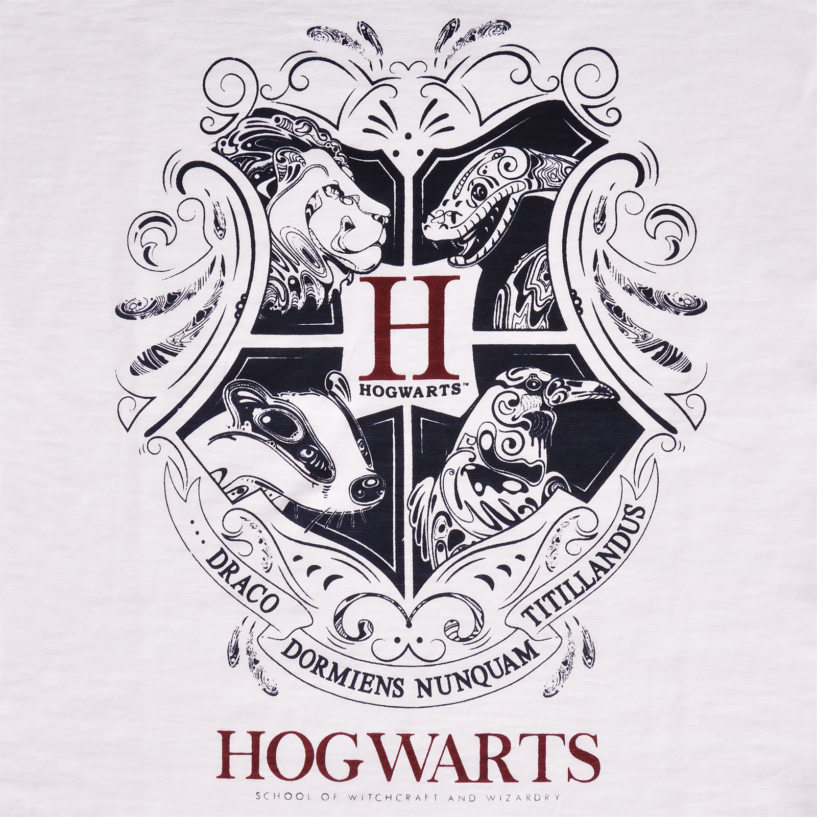 Harry Potter - Hogwarts Wapenschild Dames T-shirt Wit