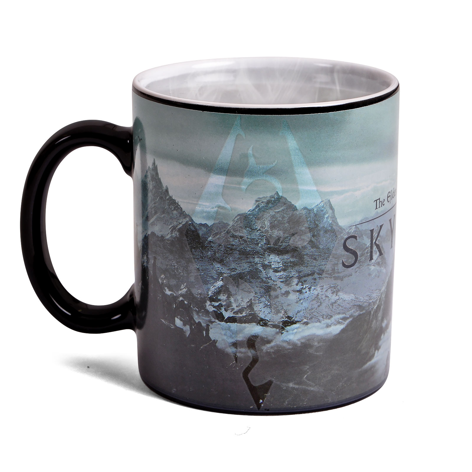 Skyrim - Mug à effet thermique avec logo Dragon