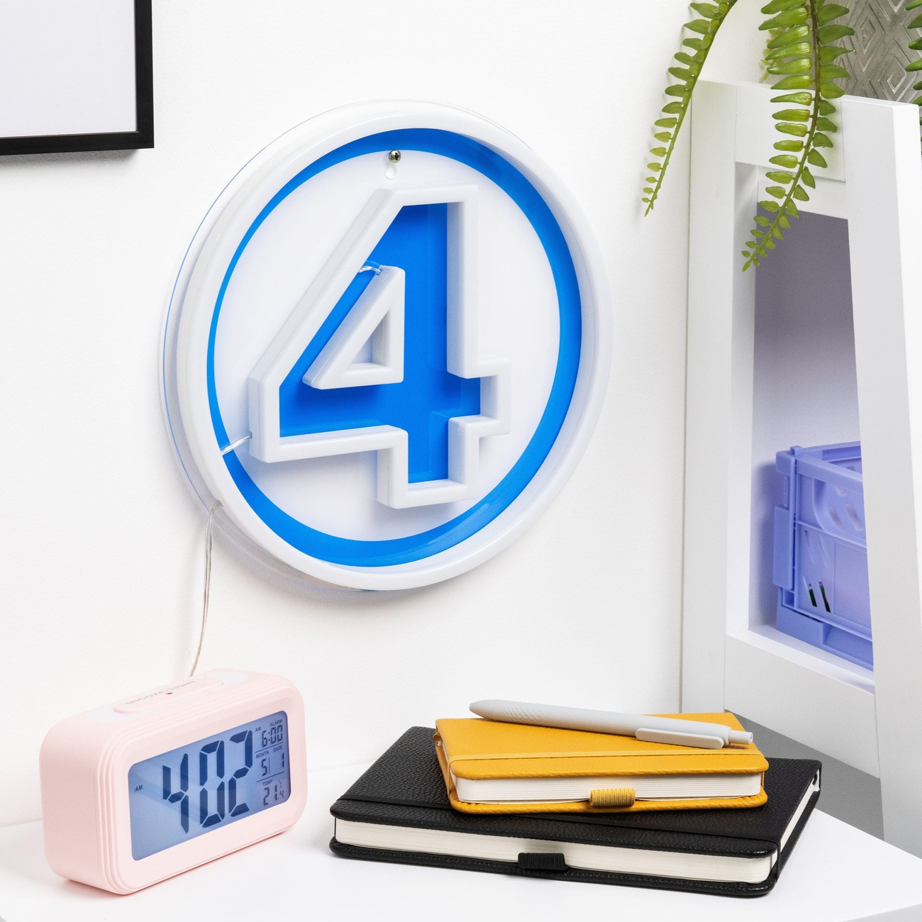 Fantastic Four Lampada da Parete LED Logo Neon