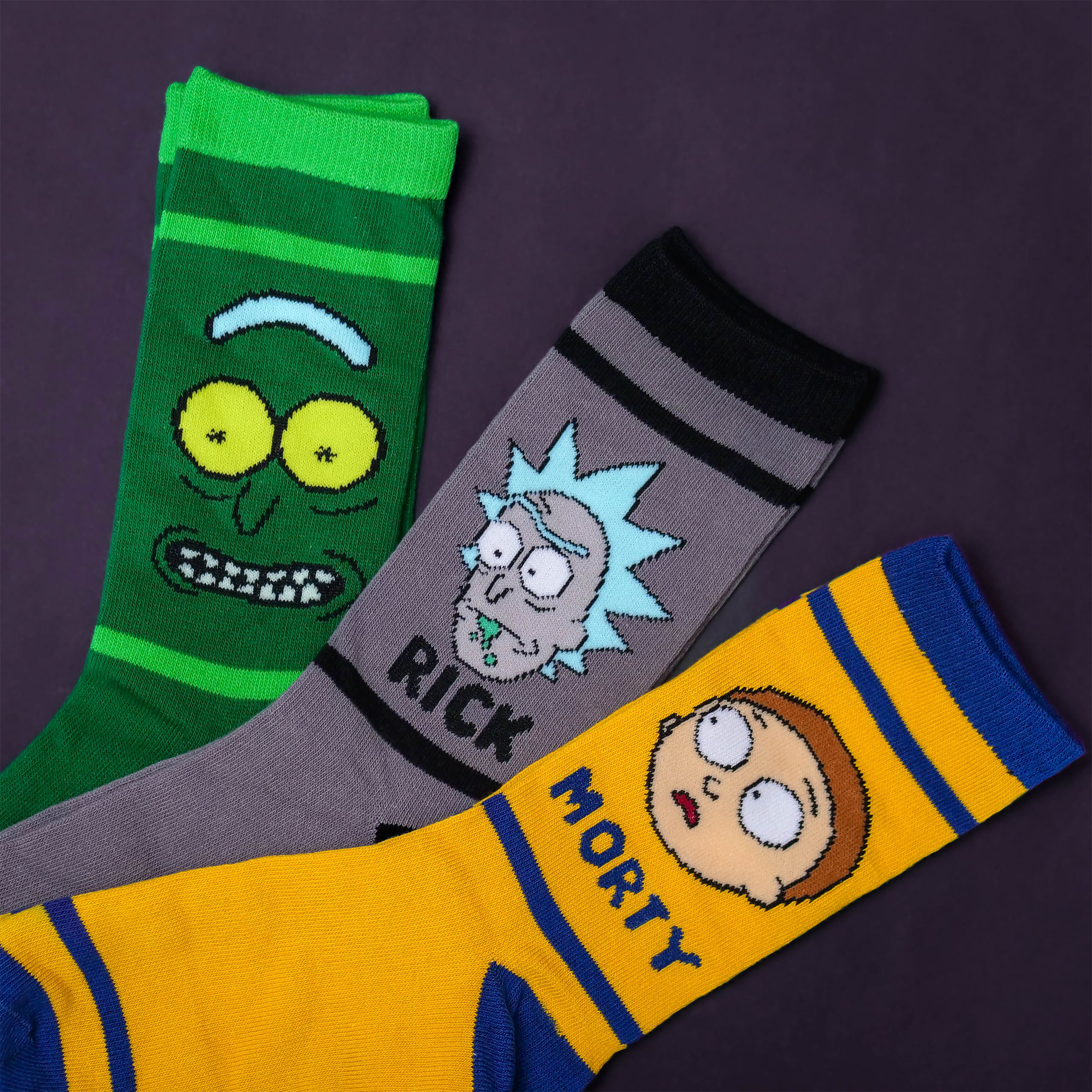 Karakters Sokken 3-Pack in Geschenkdoos - Rick en Morty