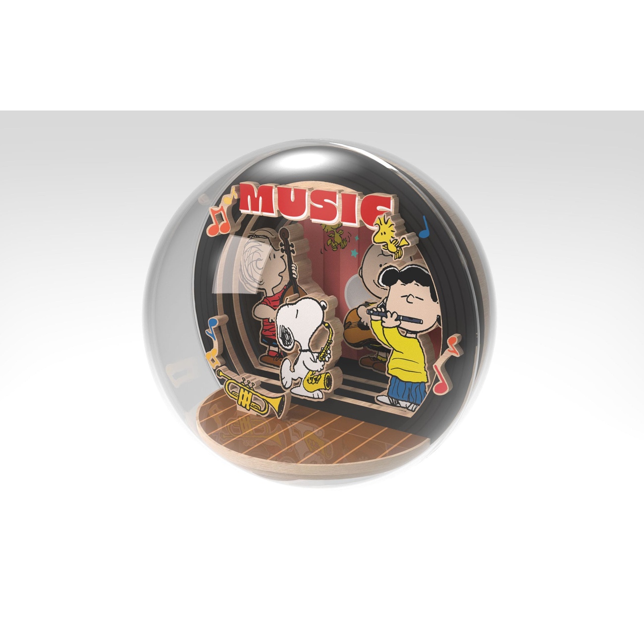 Peanuts Puremind Model Kit Wooden Theater Globe Night of Music