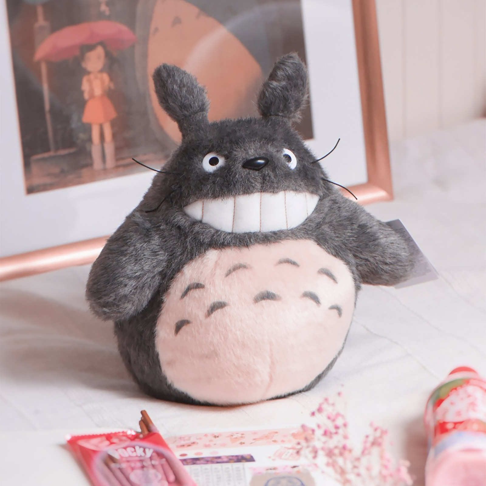 Totoro - Smiling Plüsch Figur grau
