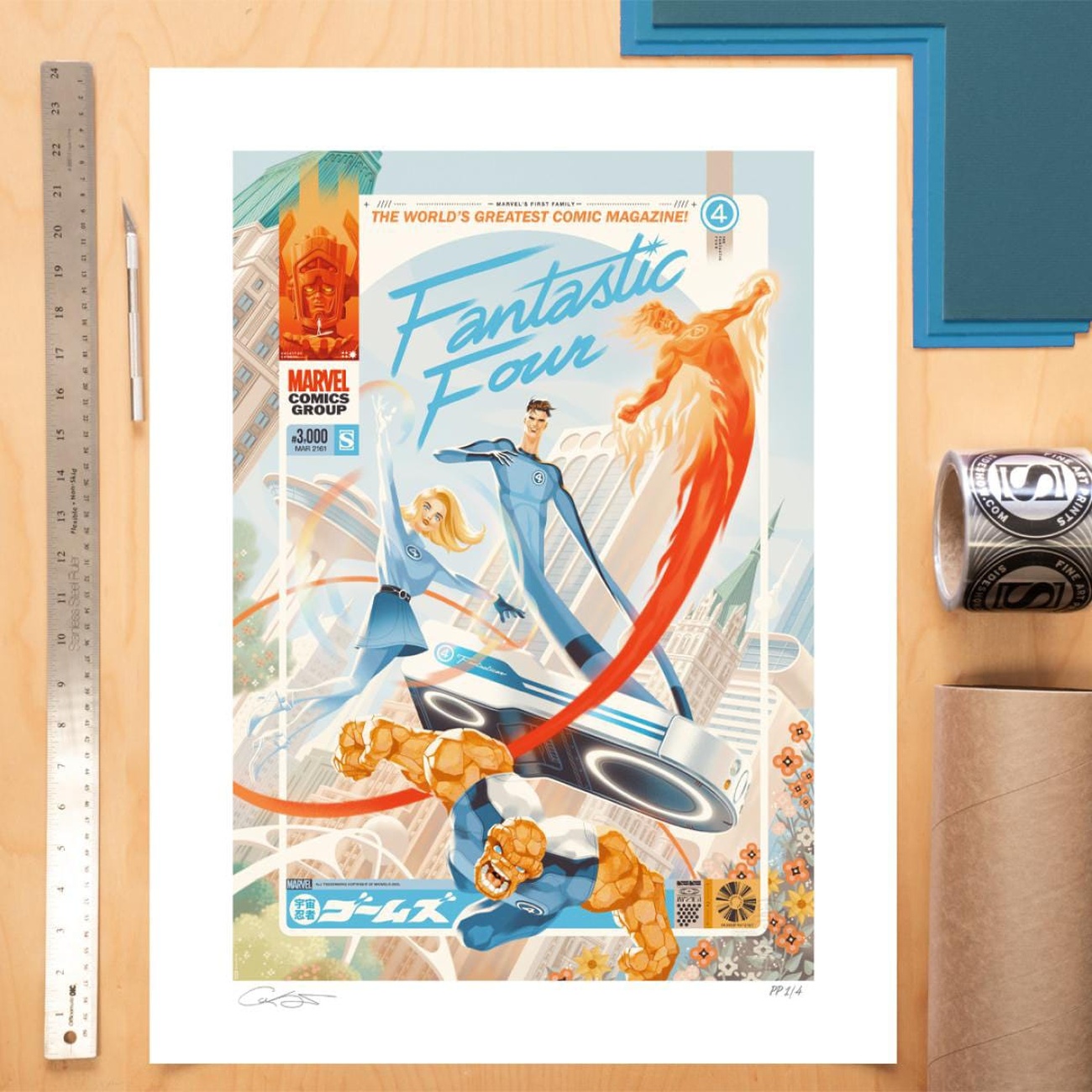 Marvel Fantastic Four #48 Kunstdruck Marvel's First Family: The Fantastic Four! 61 x 41 cm - ungerahmt