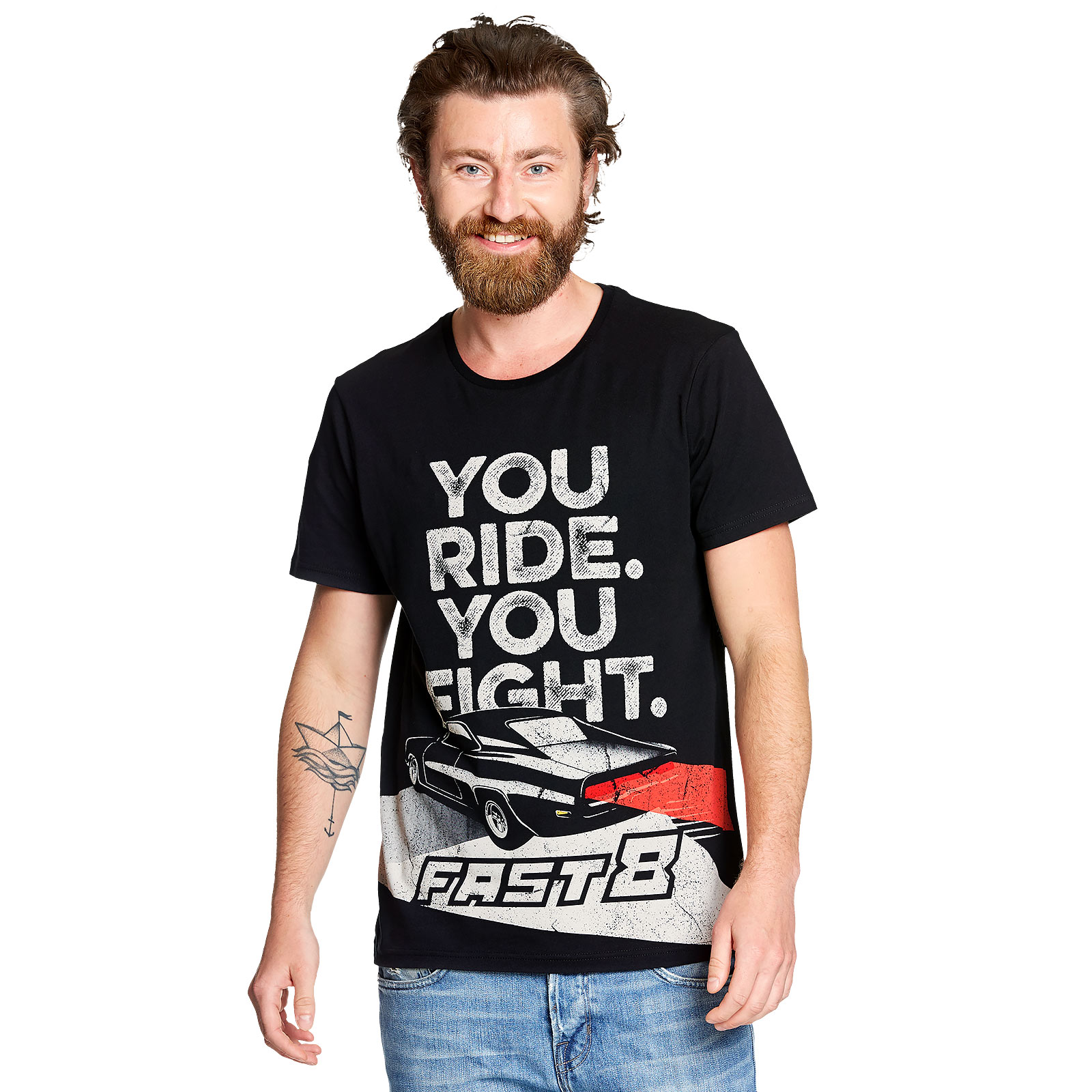 Fast & Furious - You Ride You Fight T-Shirt grijs
