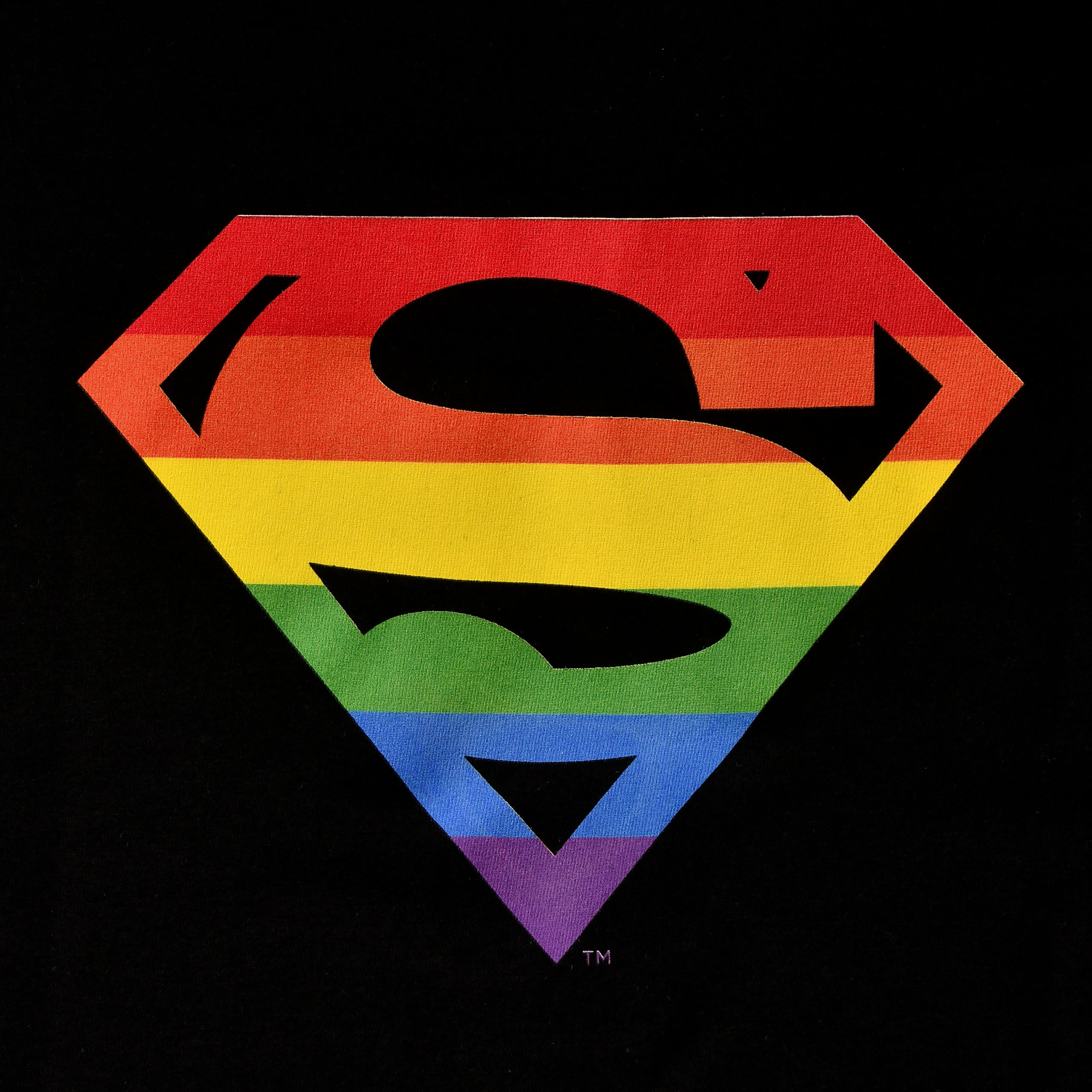 Superman - T-shirt logo Pride noir