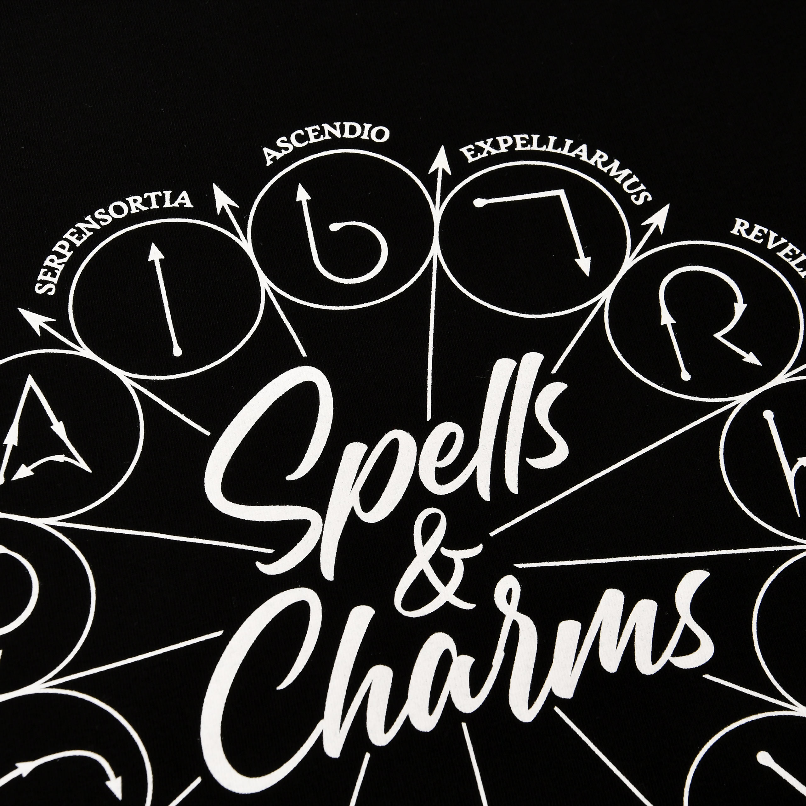 Harry Potter - Spells And Charms T-Shirt Zwart