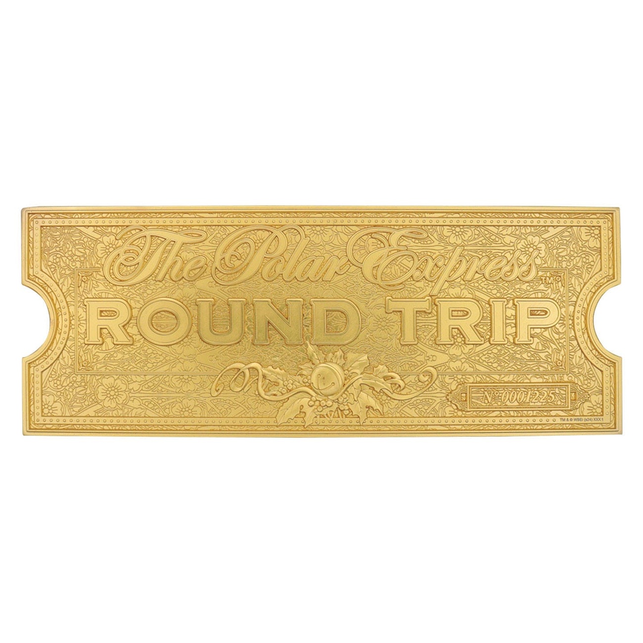 The Polar Express Replica Train Ticket 24k Gold Plated Limited Edition