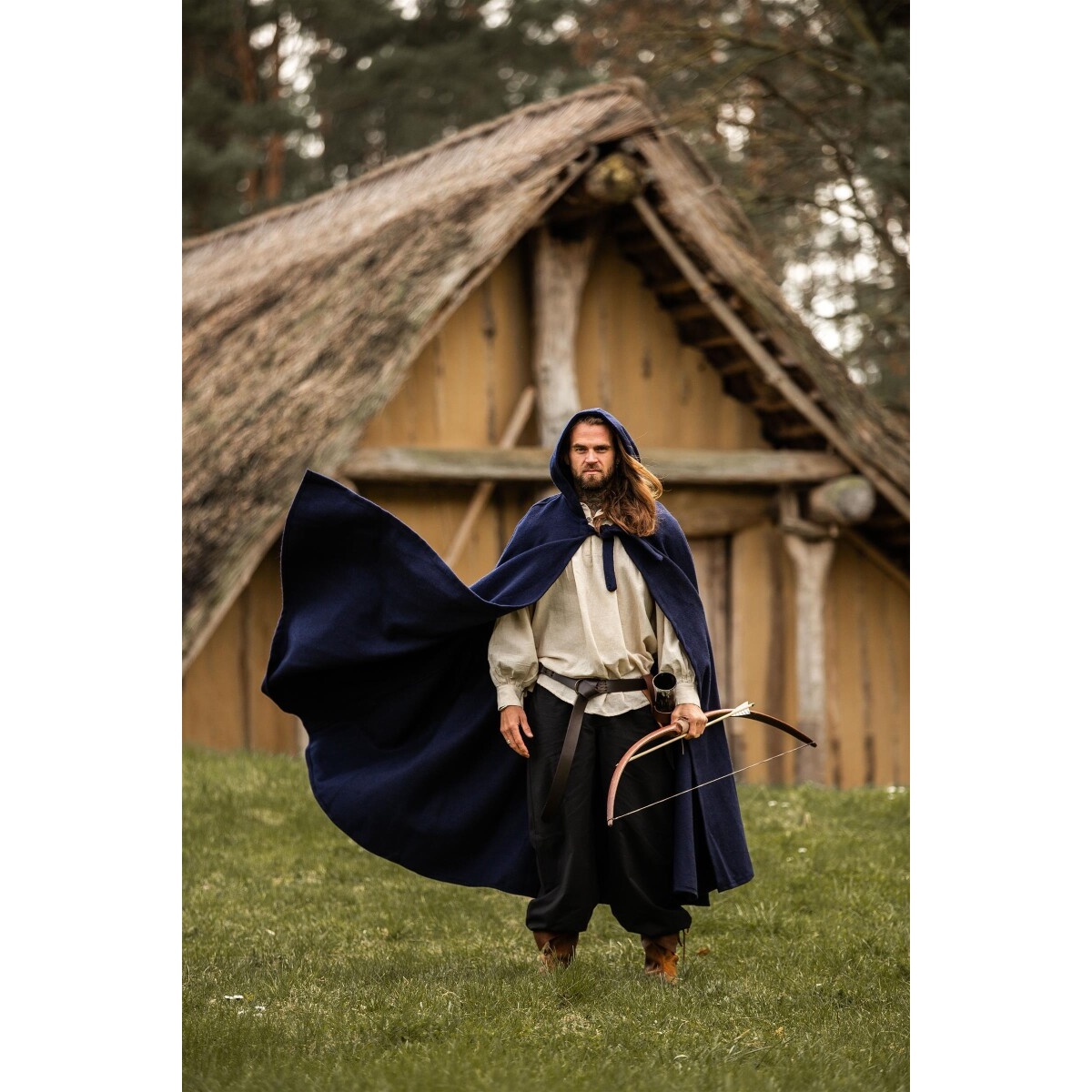 Mantello medievale in lana Hervir 160 cm