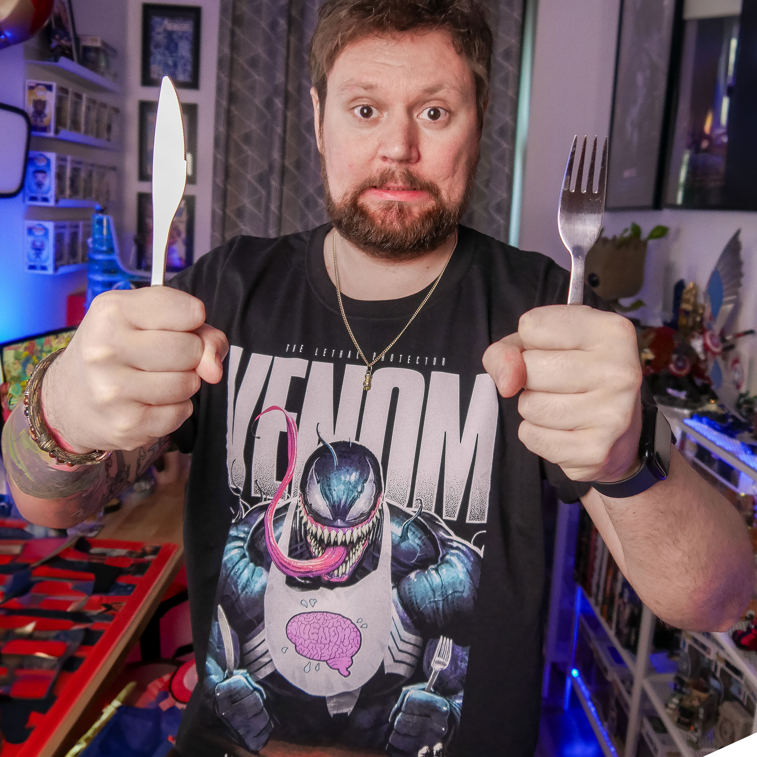 Venom - Camiseta negra 'So Many Snacks'