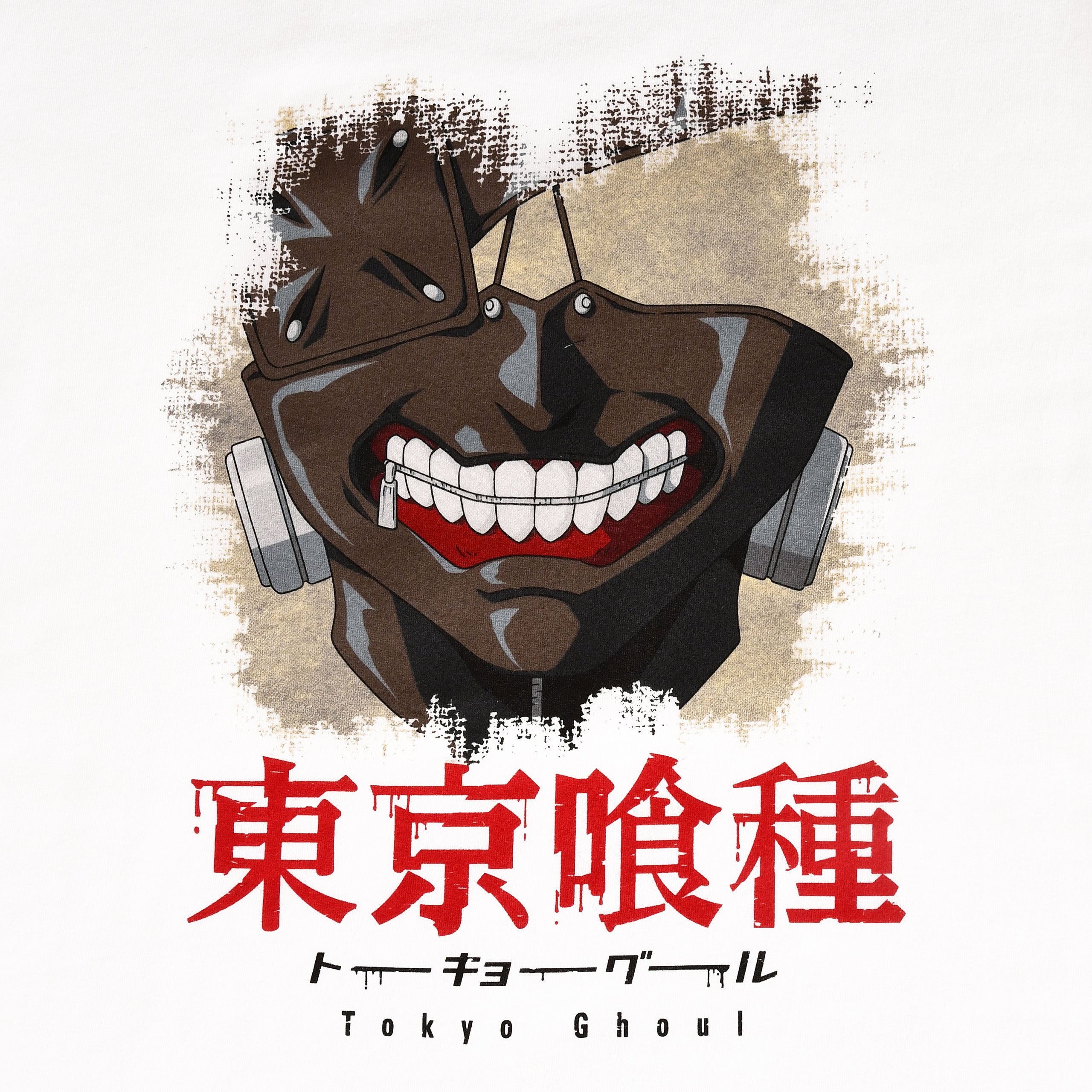 Tokyo Ghoul - Geschraapt Masker T-Shirt wit