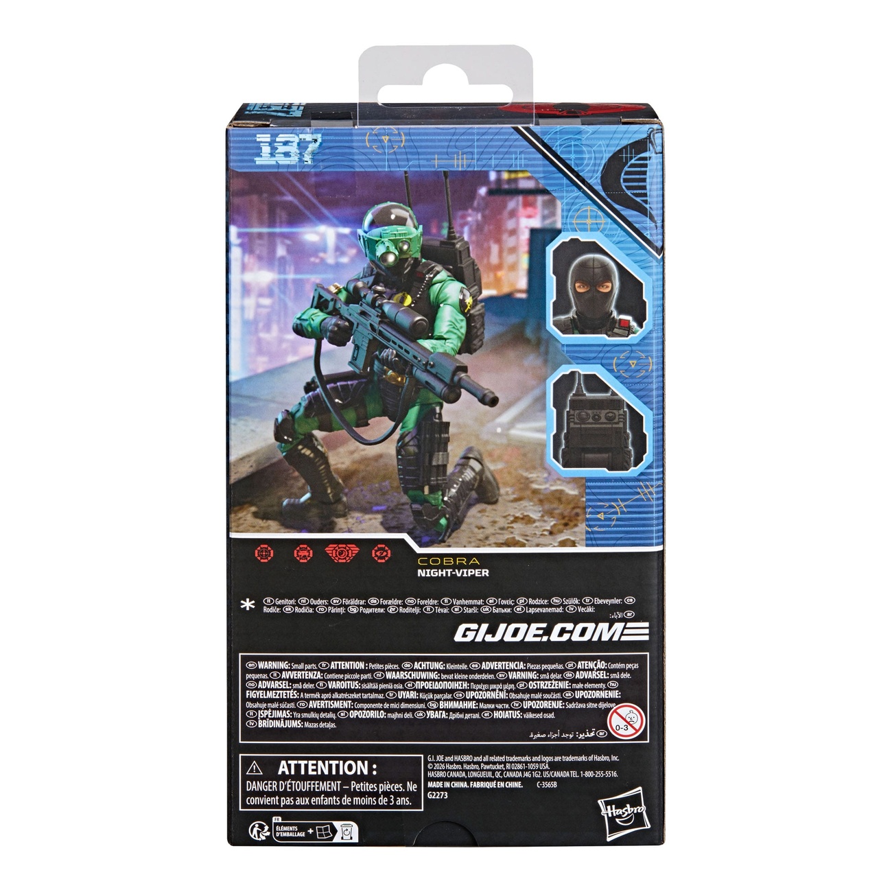 Figura de acción G.I. Joe Classified Series Night-Viper 15 cm