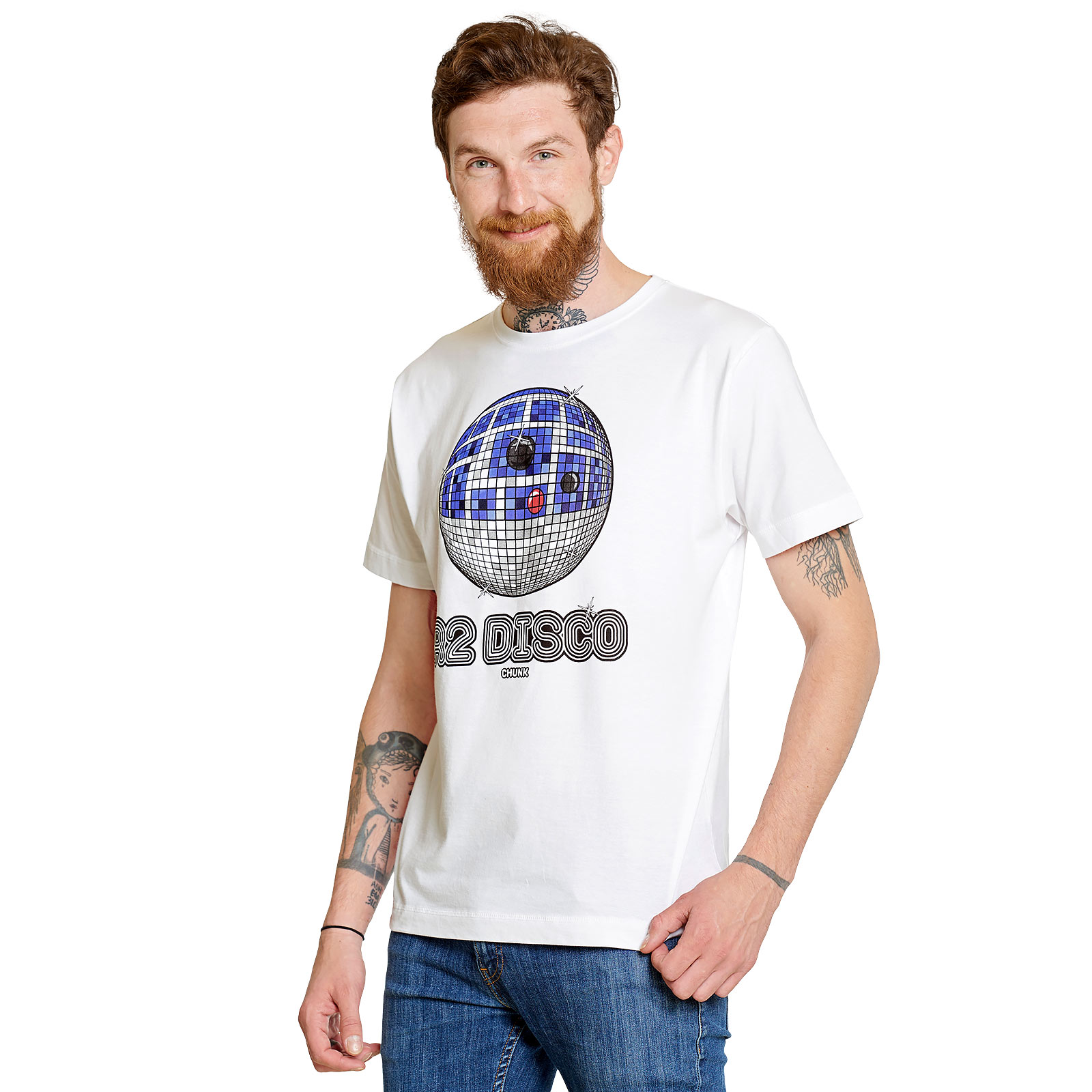 Droid Disco T-Shirt for Star Wars Fans white