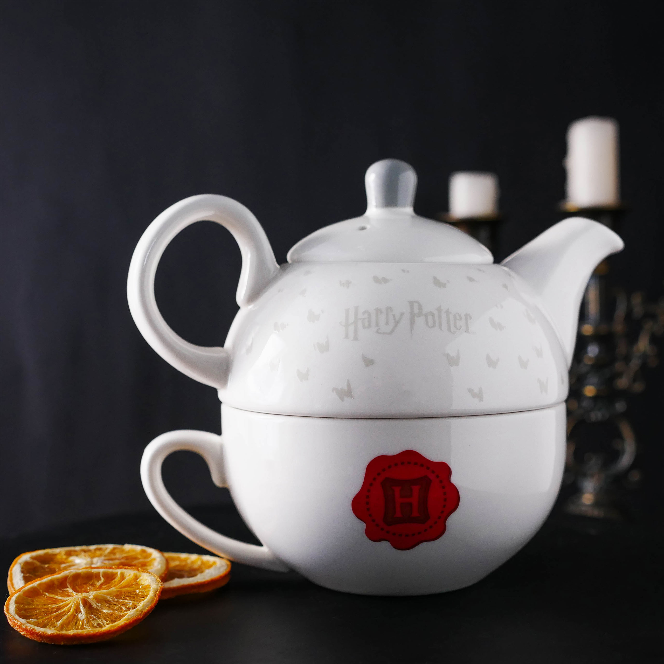 Tea Pots Harry Potter Half Moon Bay Hedwig Tea Set – Tea For One