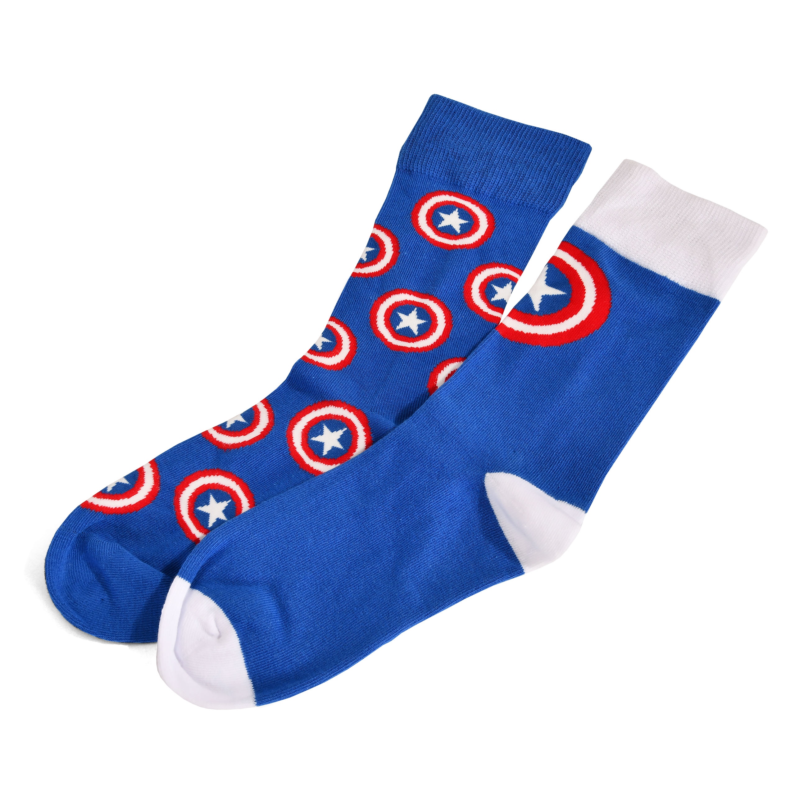 Captain America - Shield Logo Socks 2 Pair Set Blue