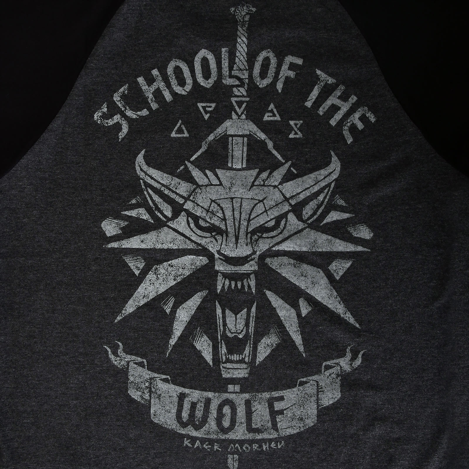 Witcher - T-shirt gris de l'école du loup