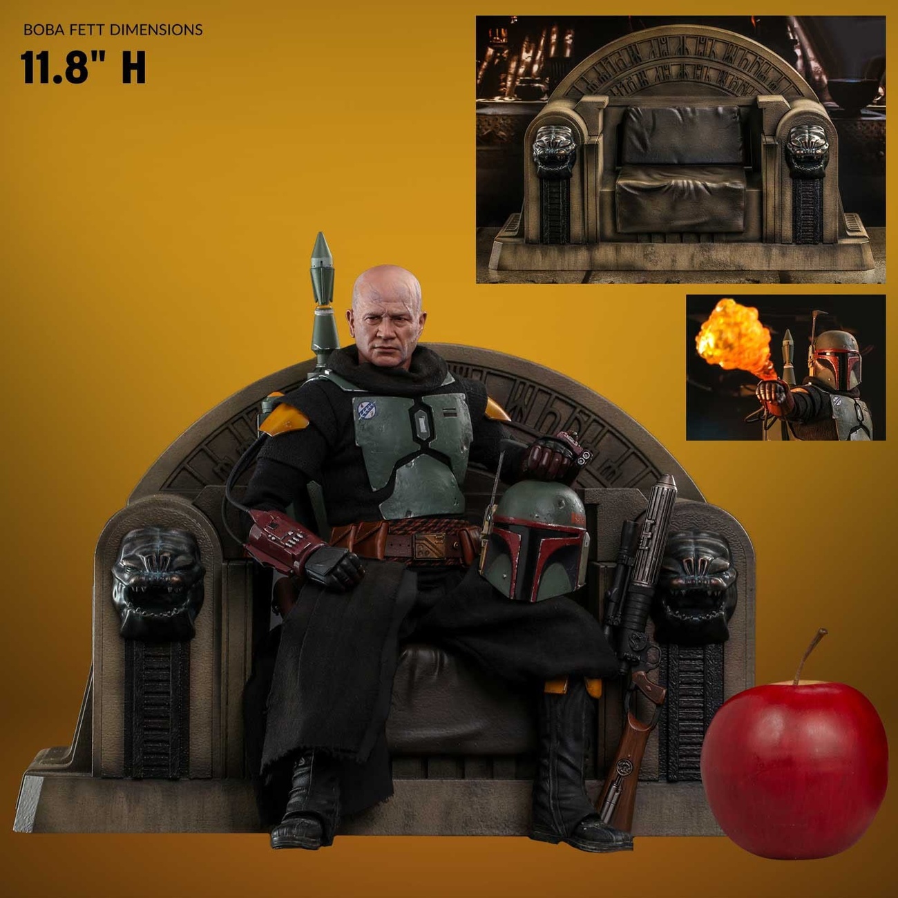 Star Wars: The Mandalorian - Boba Fett 1:6 Scale Action Figure Repaint Armor and Throne Special Edition
