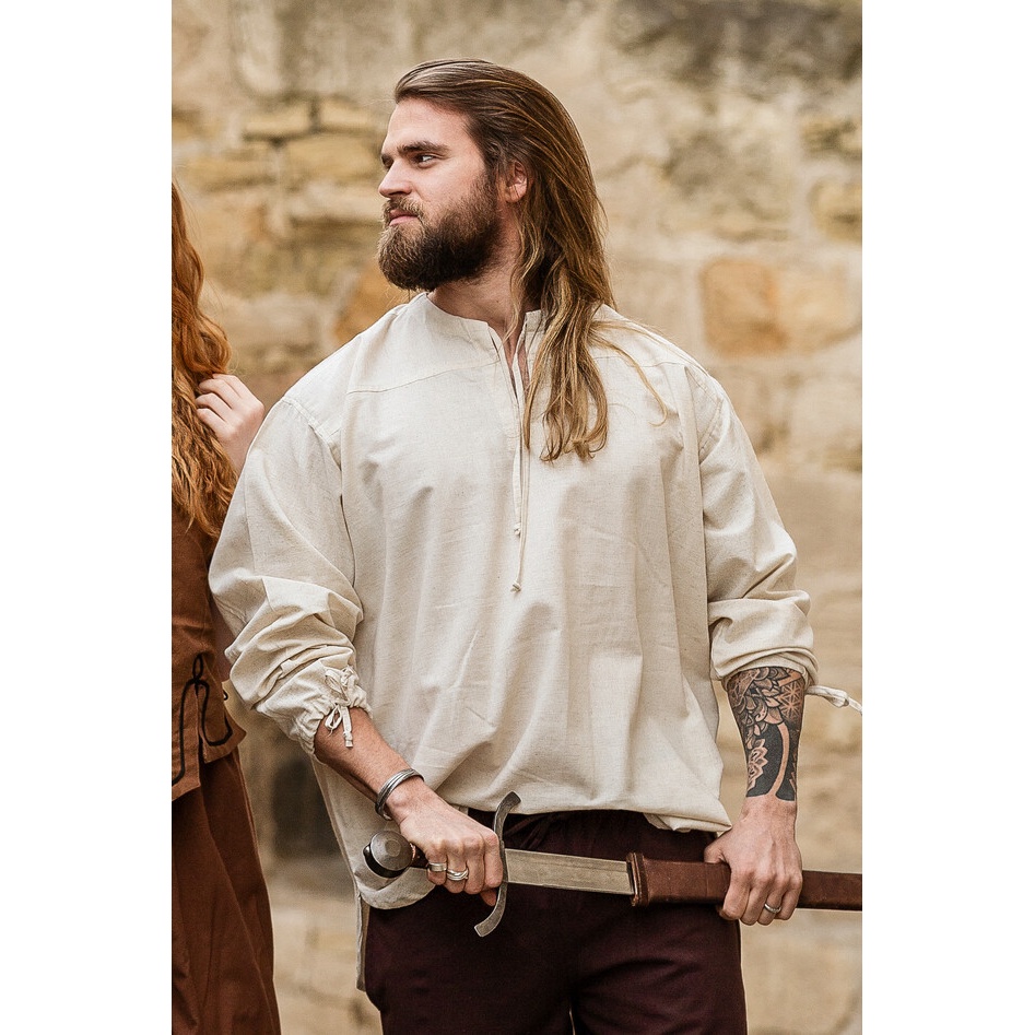 Mittelalter Hemd Bartholomeus beige