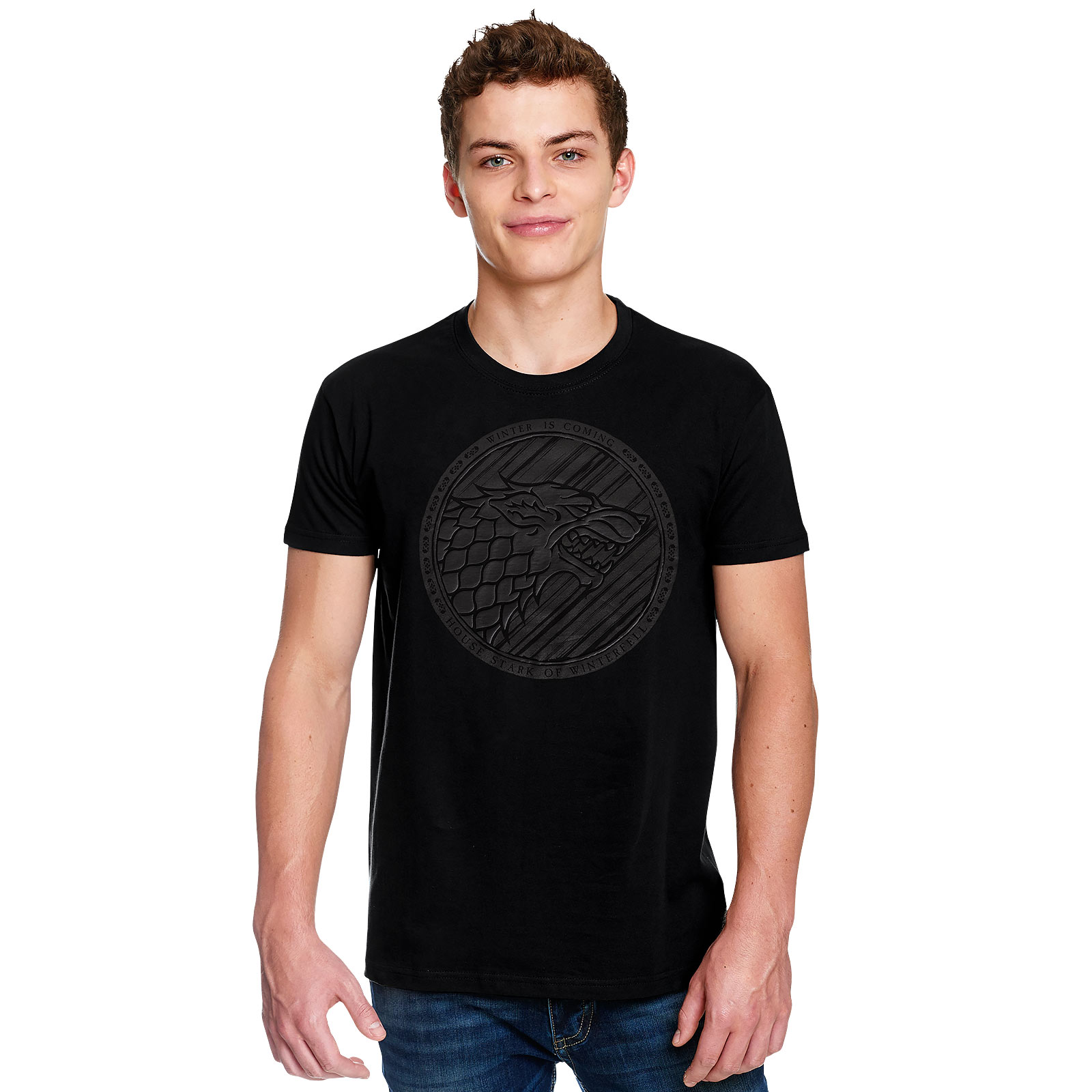 Game of Thrones - Dark Stark 3D Logo T-Shirt zwart