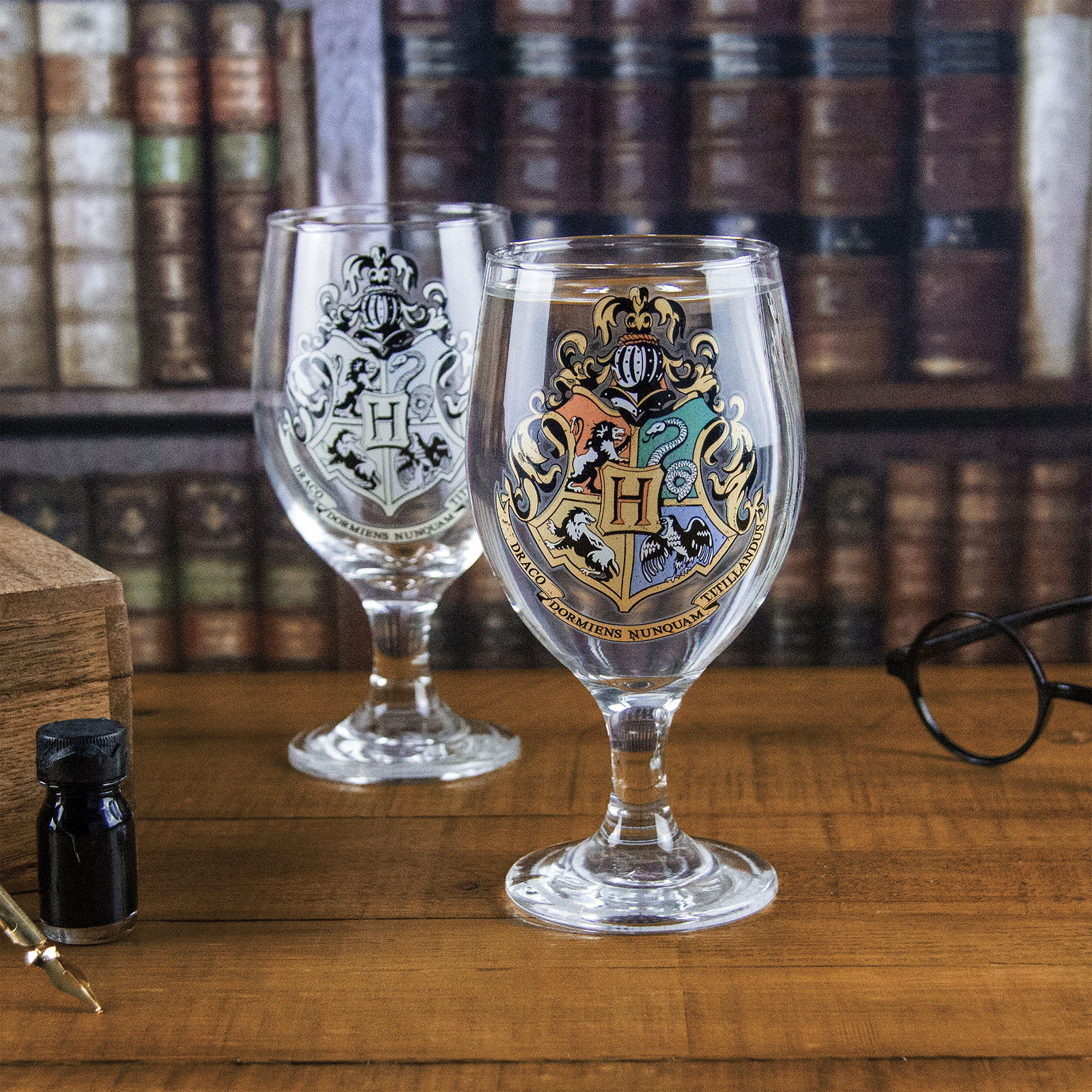 Harry Potter - Hogwarts Wappen Farbwechsel Glas