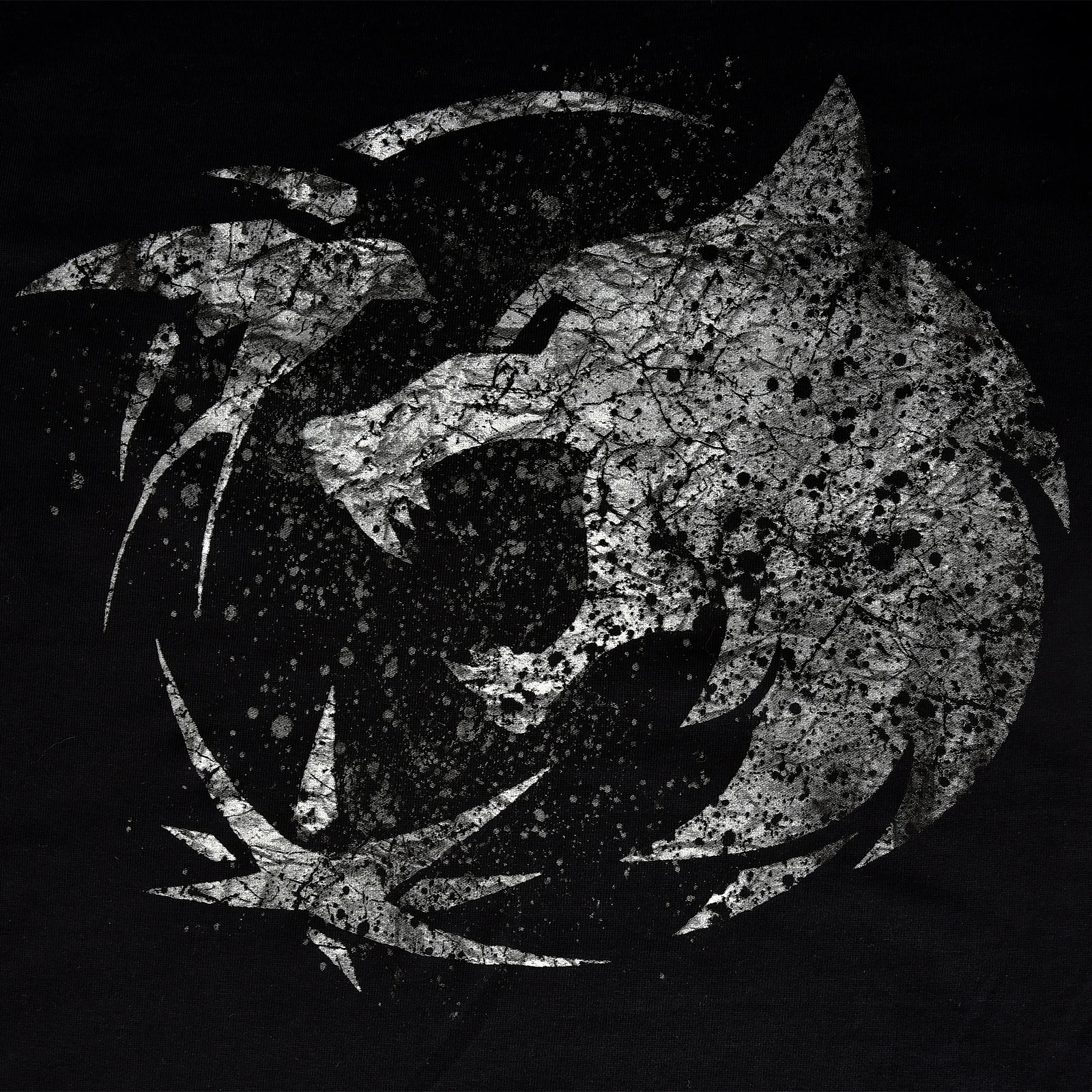 Wolf Emblem T-Shirt für Witcher Fans schwarz