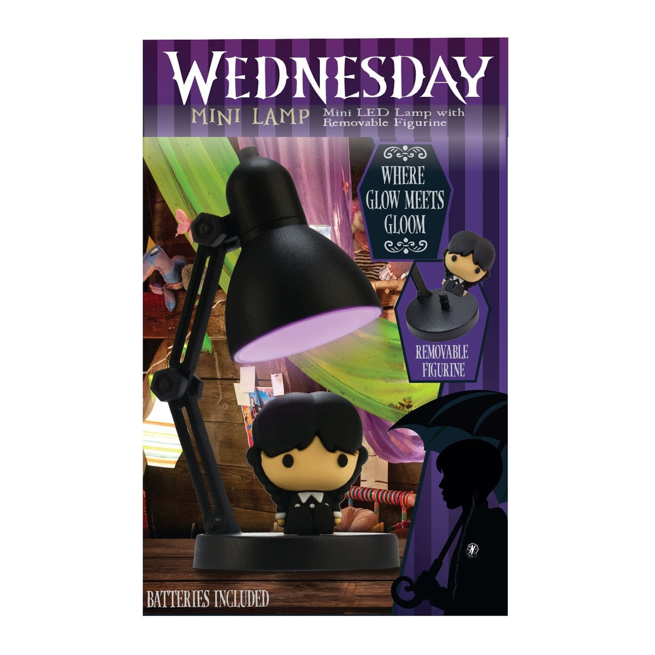 Wednesday Mini LED-Lampe mit Figur 10 cm
