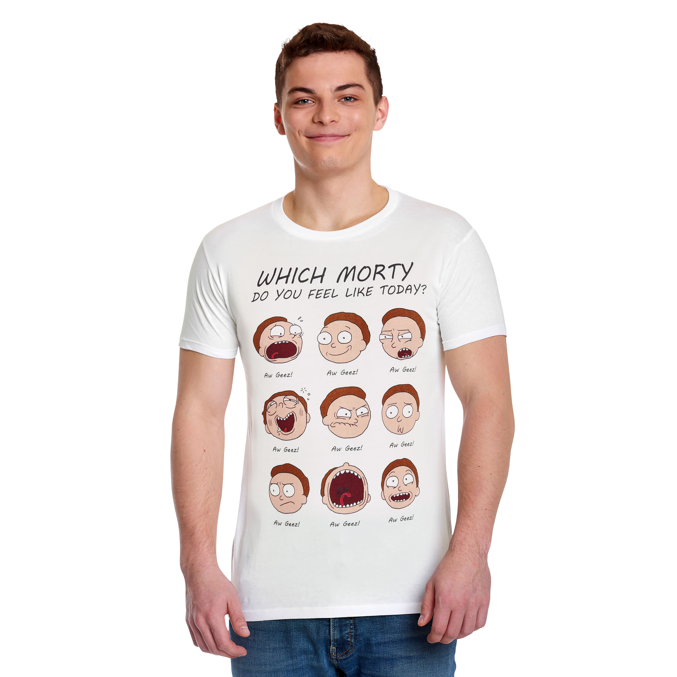 Rick and Morty - Emotion of Morty T-Shirt weiß
