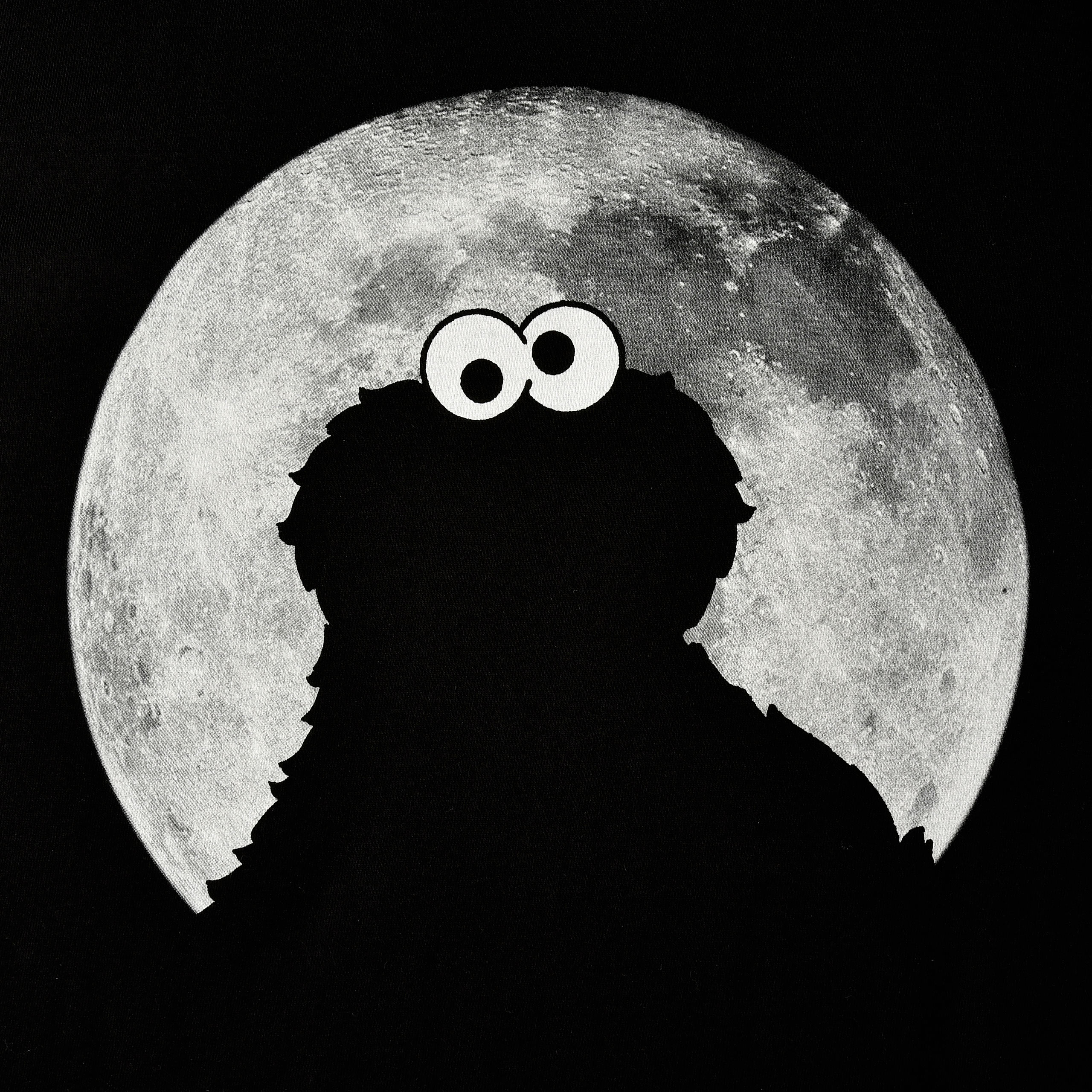 Sesamstraße - Cookie Monster Moonnight T-Shirt schwarz