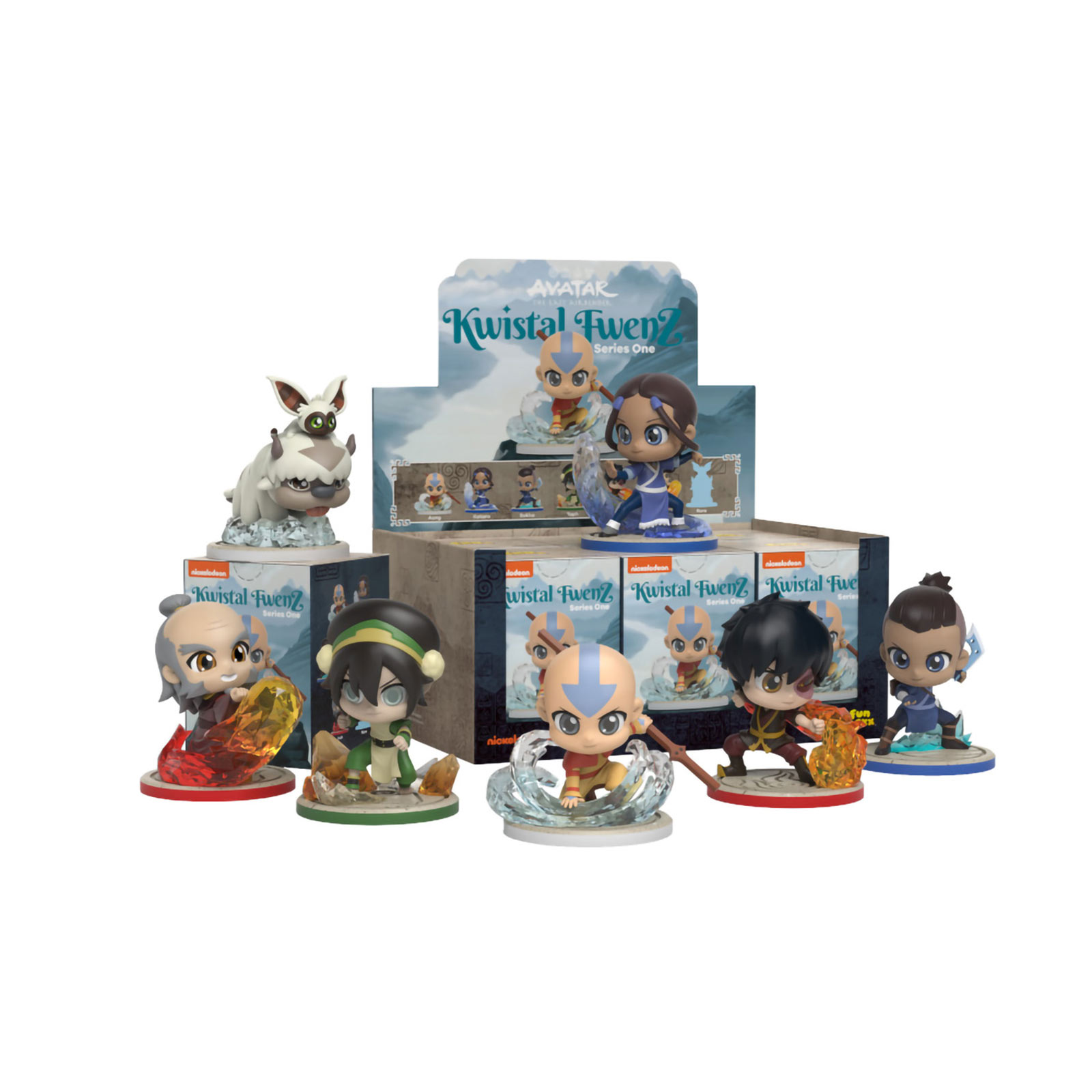 Avatar The Last Airbender - Kwistal Fwenz x Avatar Serie 1 POP MART Mystery Figuren Display