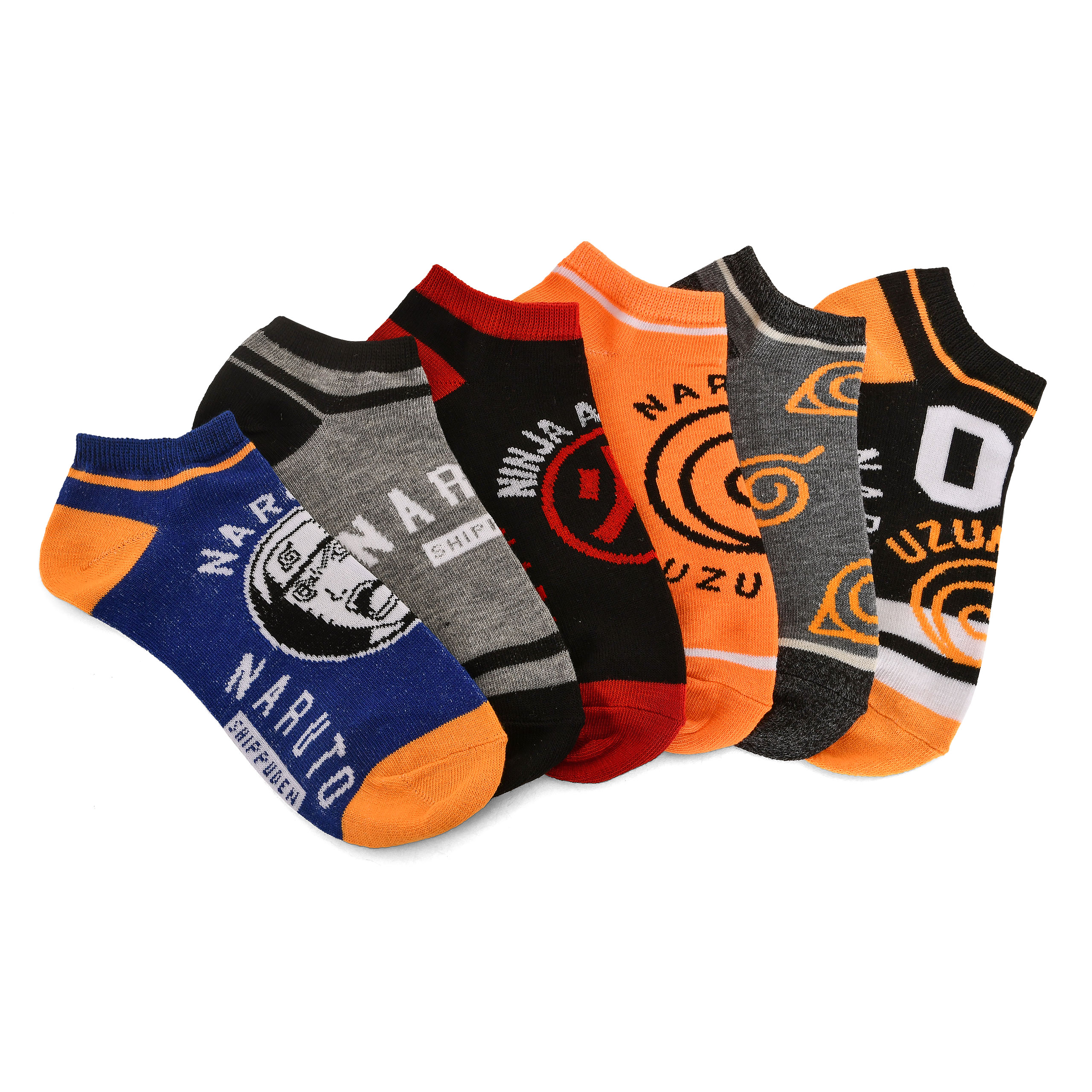 Naruto - Ensemble de 6 paires de chaussettes de sport Symboles