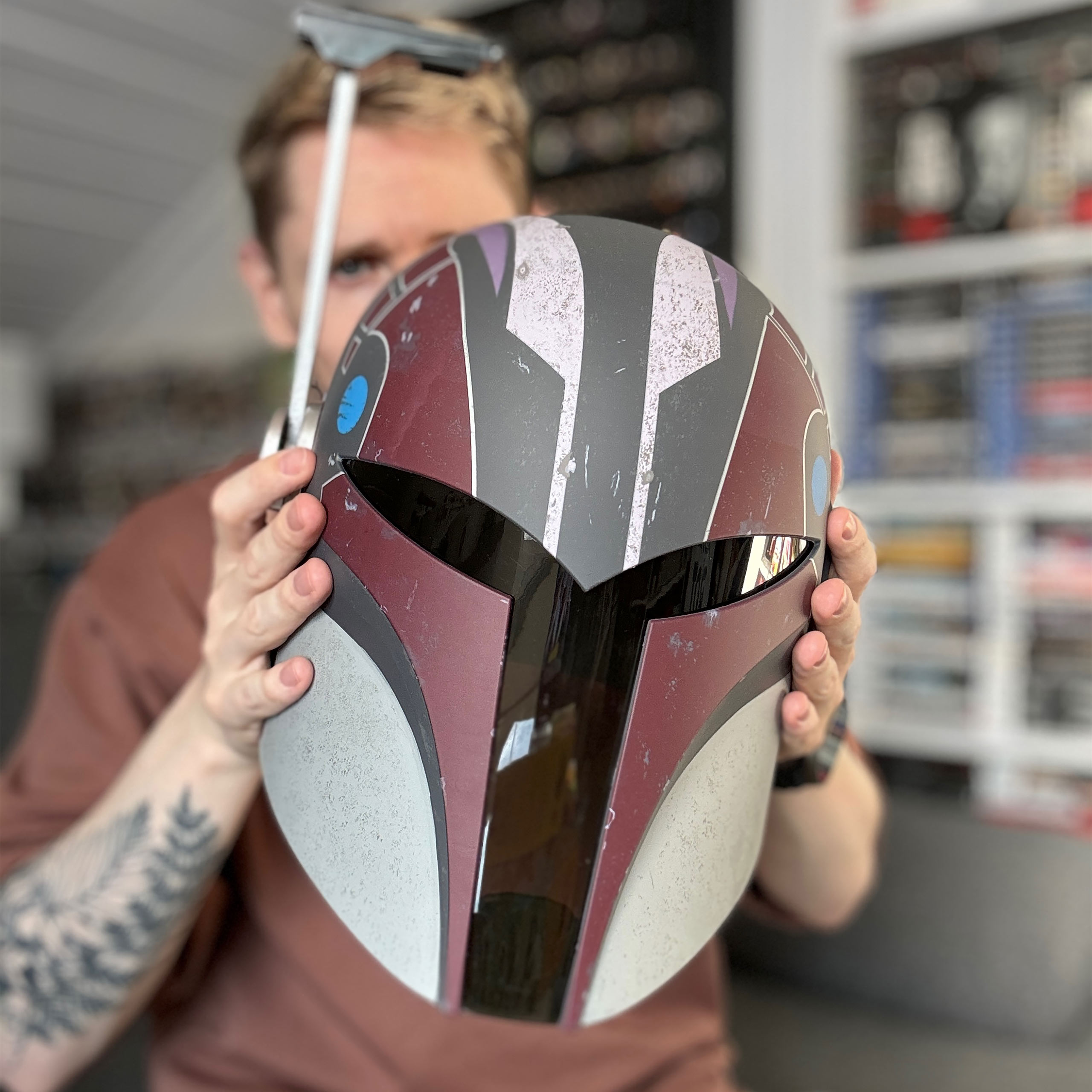 Casque Mandalorien Boba Fett Star Wars – Série Noire – Intérieur Réglable, Aérations – Pour Cosplay, LARP