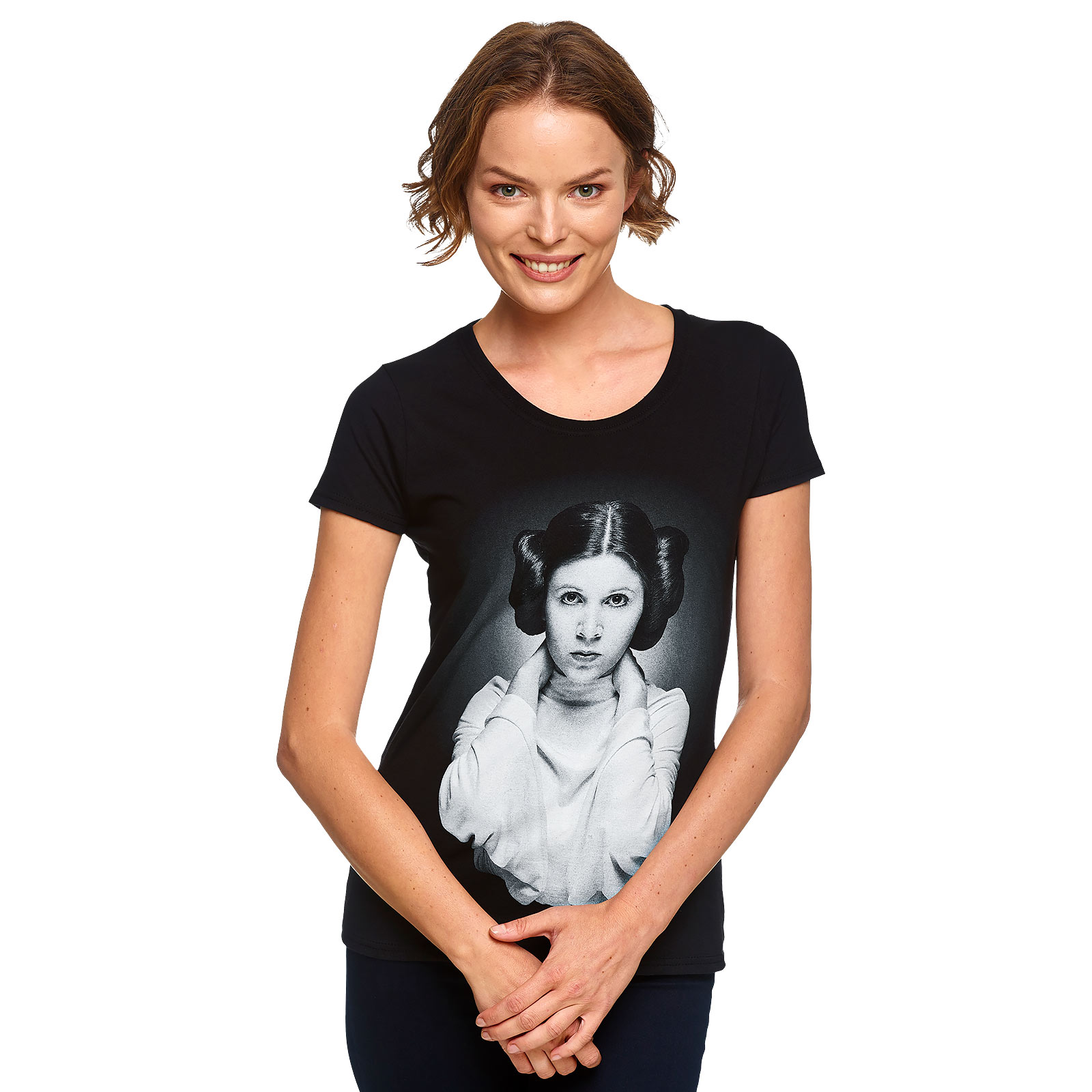 Star Wars - T-shirt pour femmes Leia Portrait noir