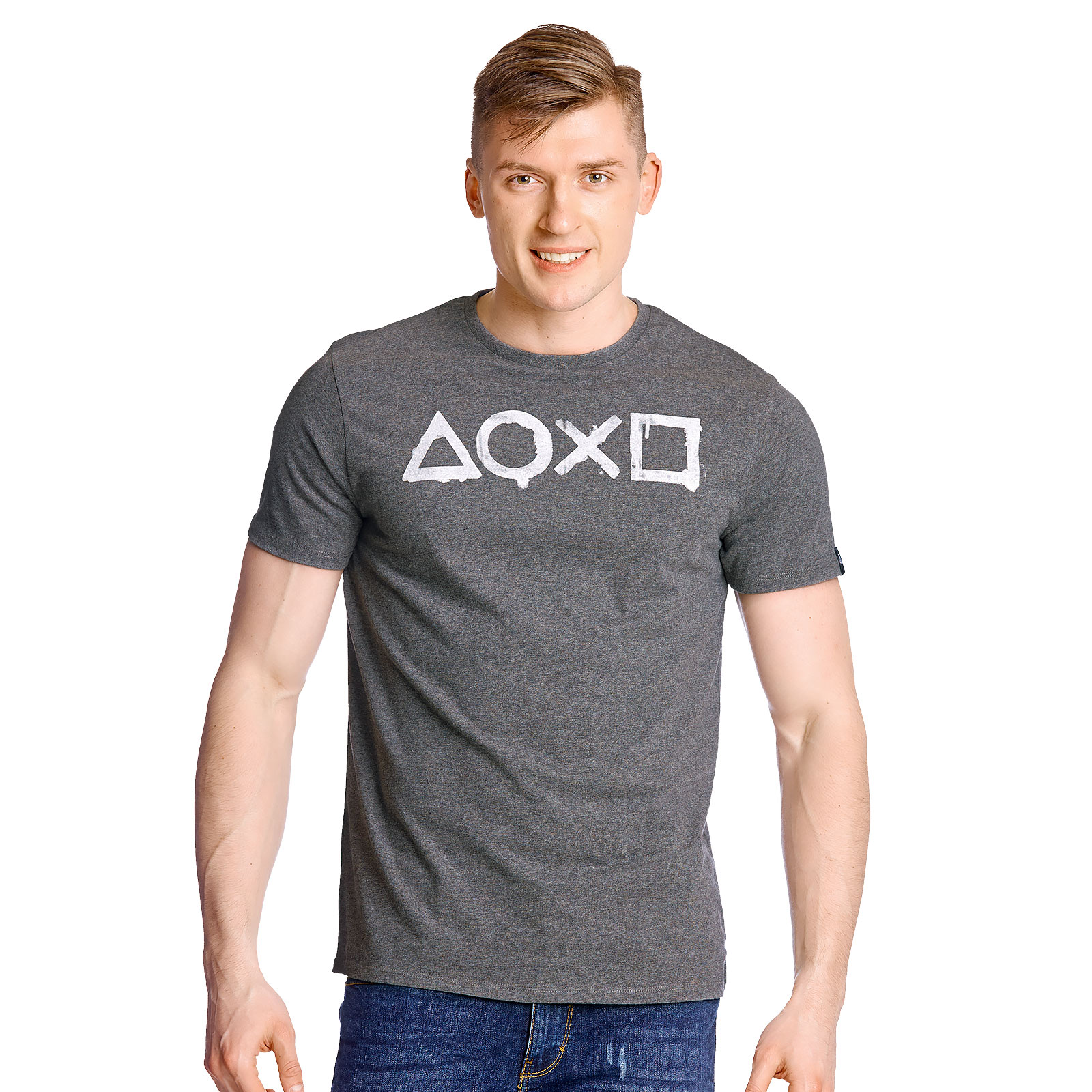 PlayStation - Buttons T-Shirt grau