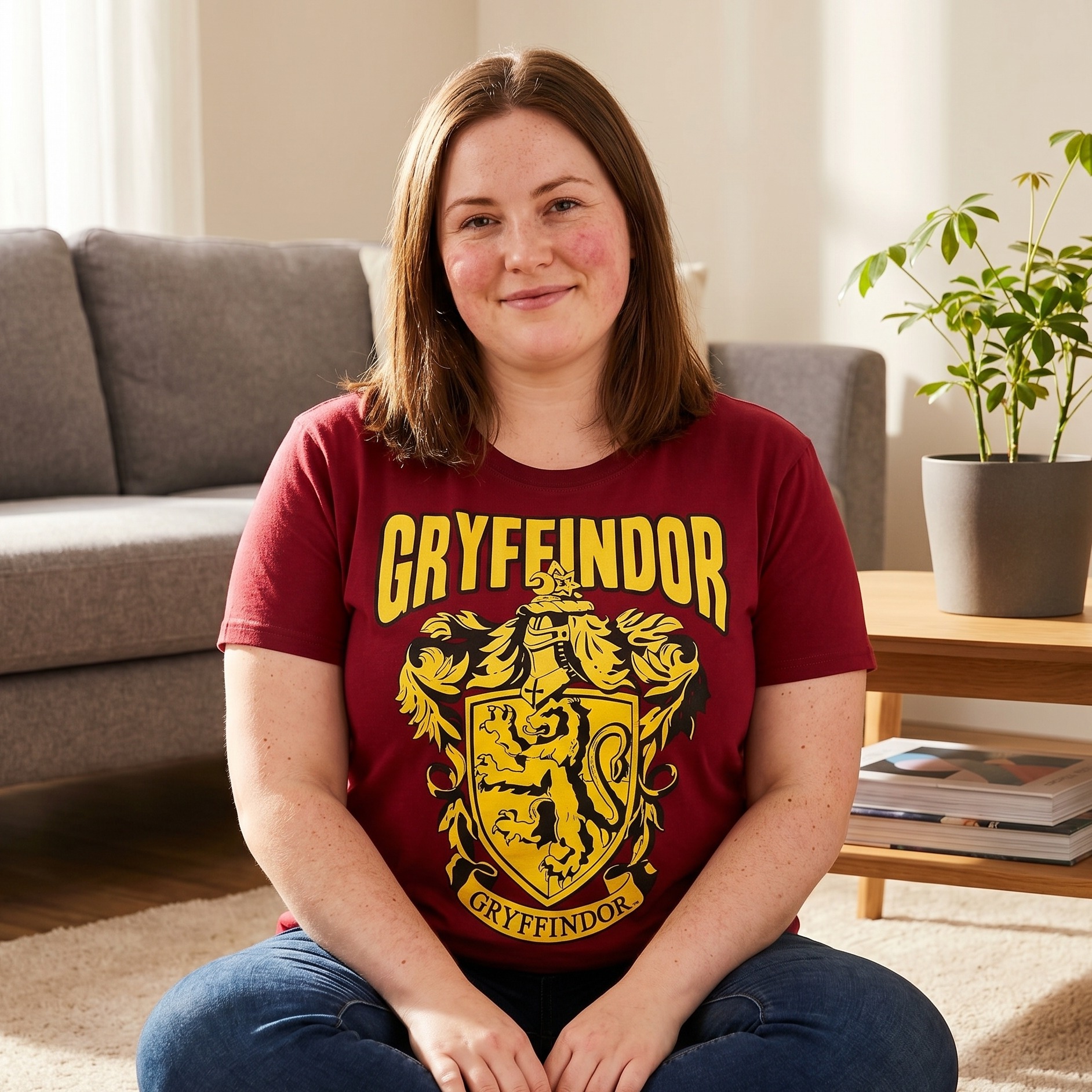 Harry Potter - Camiseta roja del escudo de Gryffindor