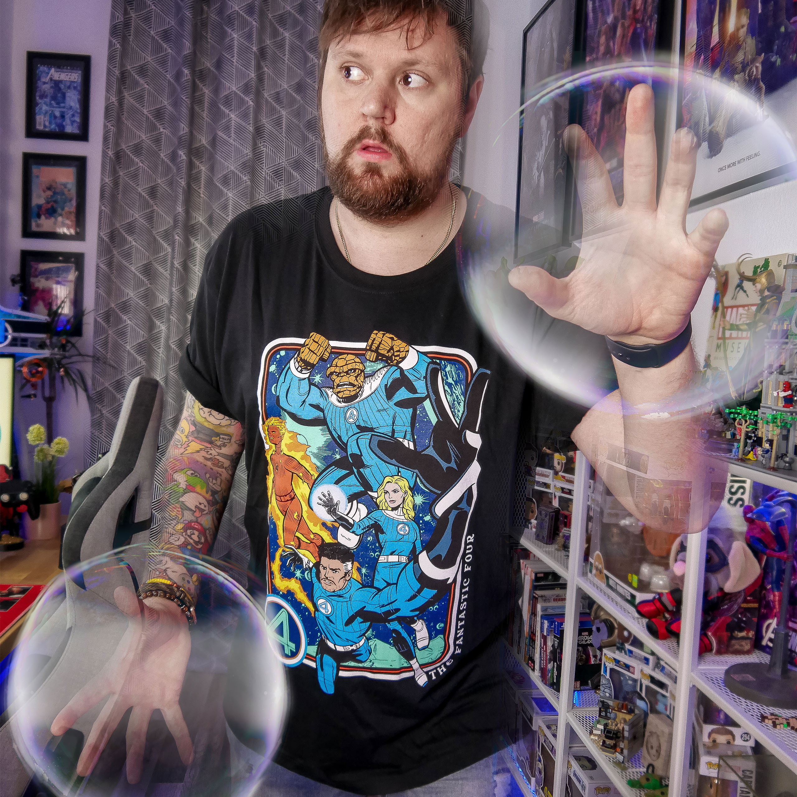 Fantastic Four - Characters T-Shirt schwarz