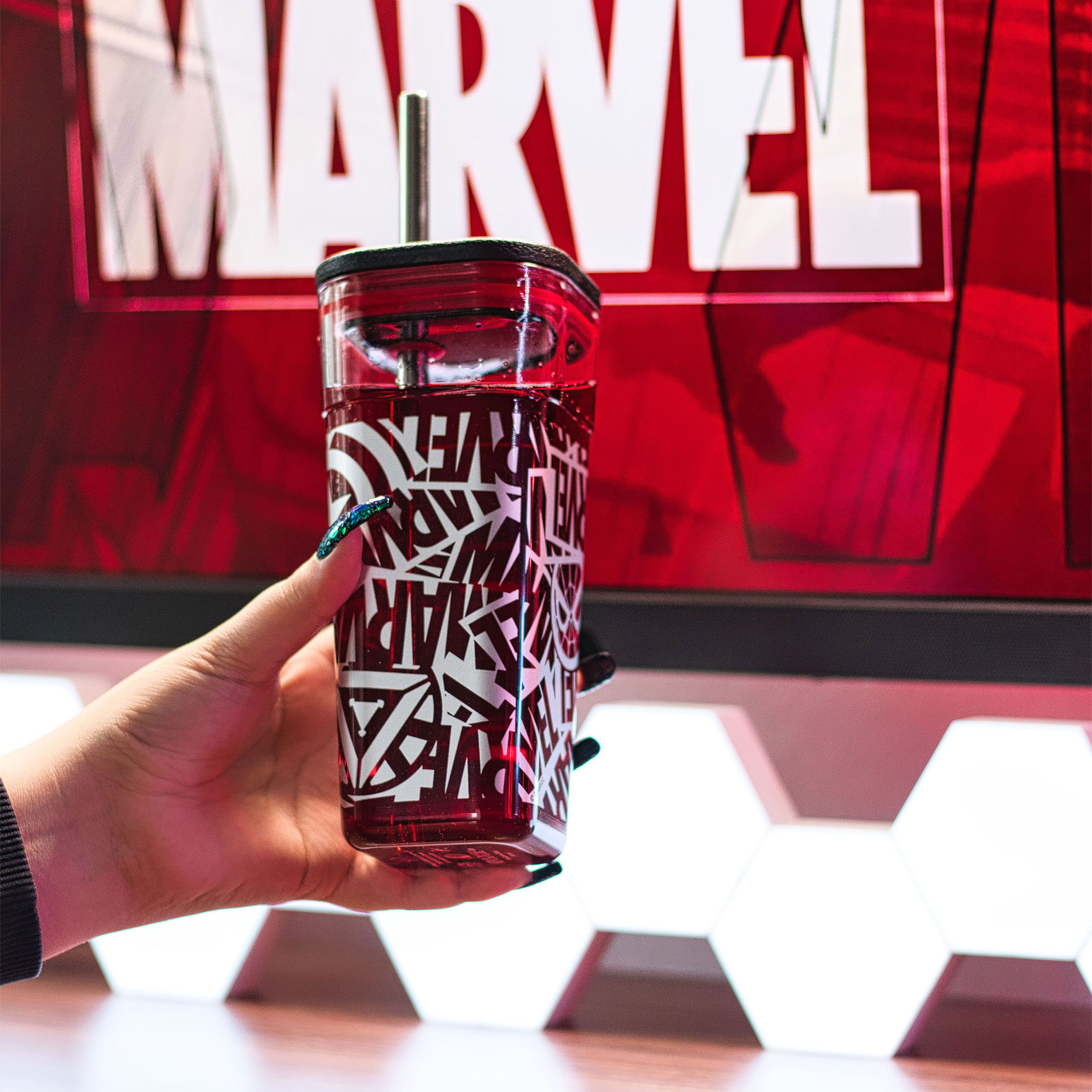 Marvel - Logo Cup with Straw