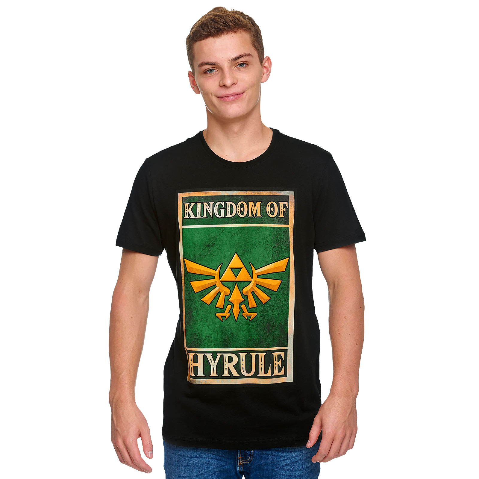 Zelda - Kingdom of Hyrule Propaganda Poster T-Shirt schwarz