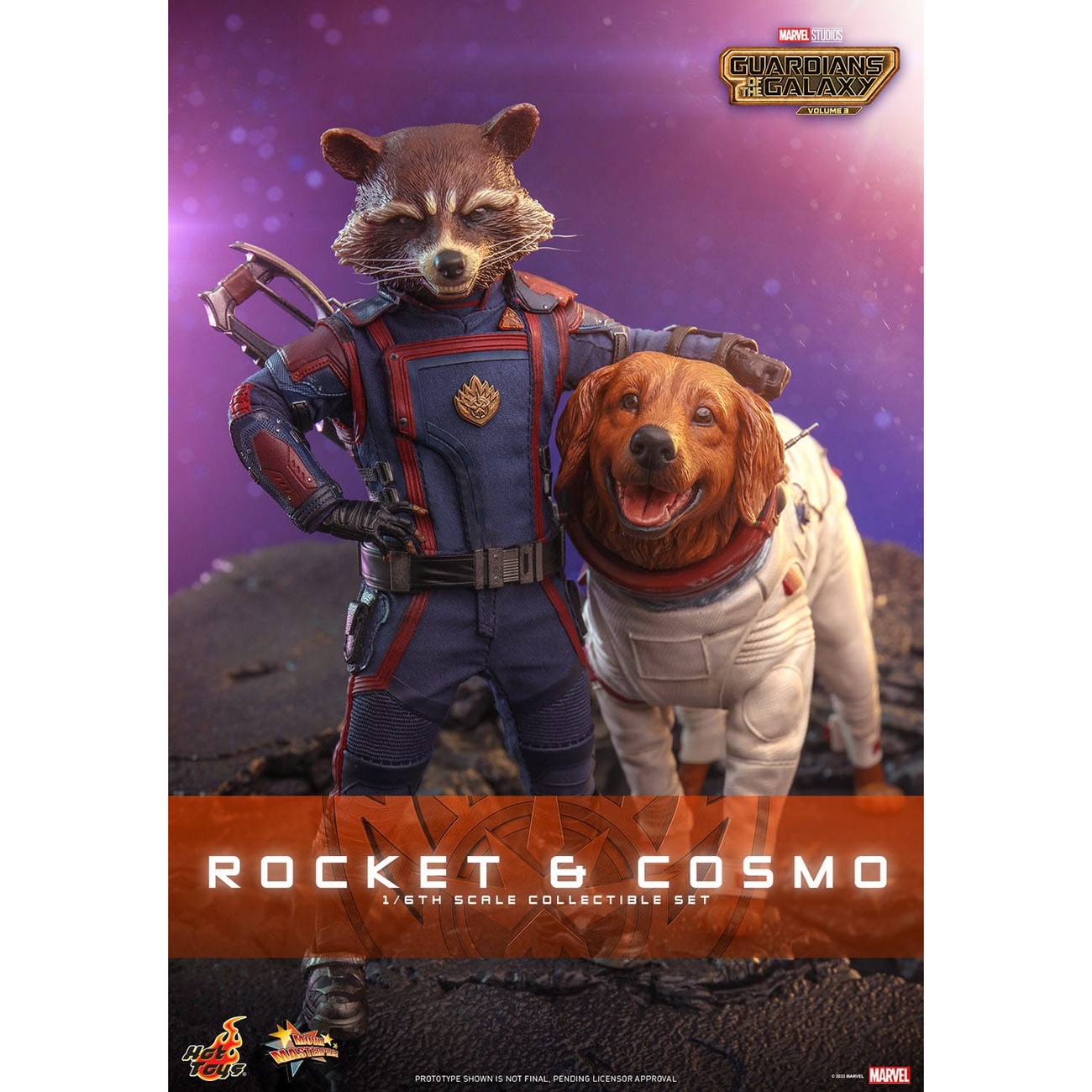 Guardians of the Galaxy – Figurines d’action Masterpiece Rocket & Cosmo 1:6