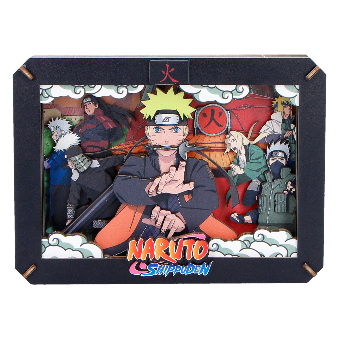 Naruto - Hokage Wooden Theatre 3D Bilderrahmen