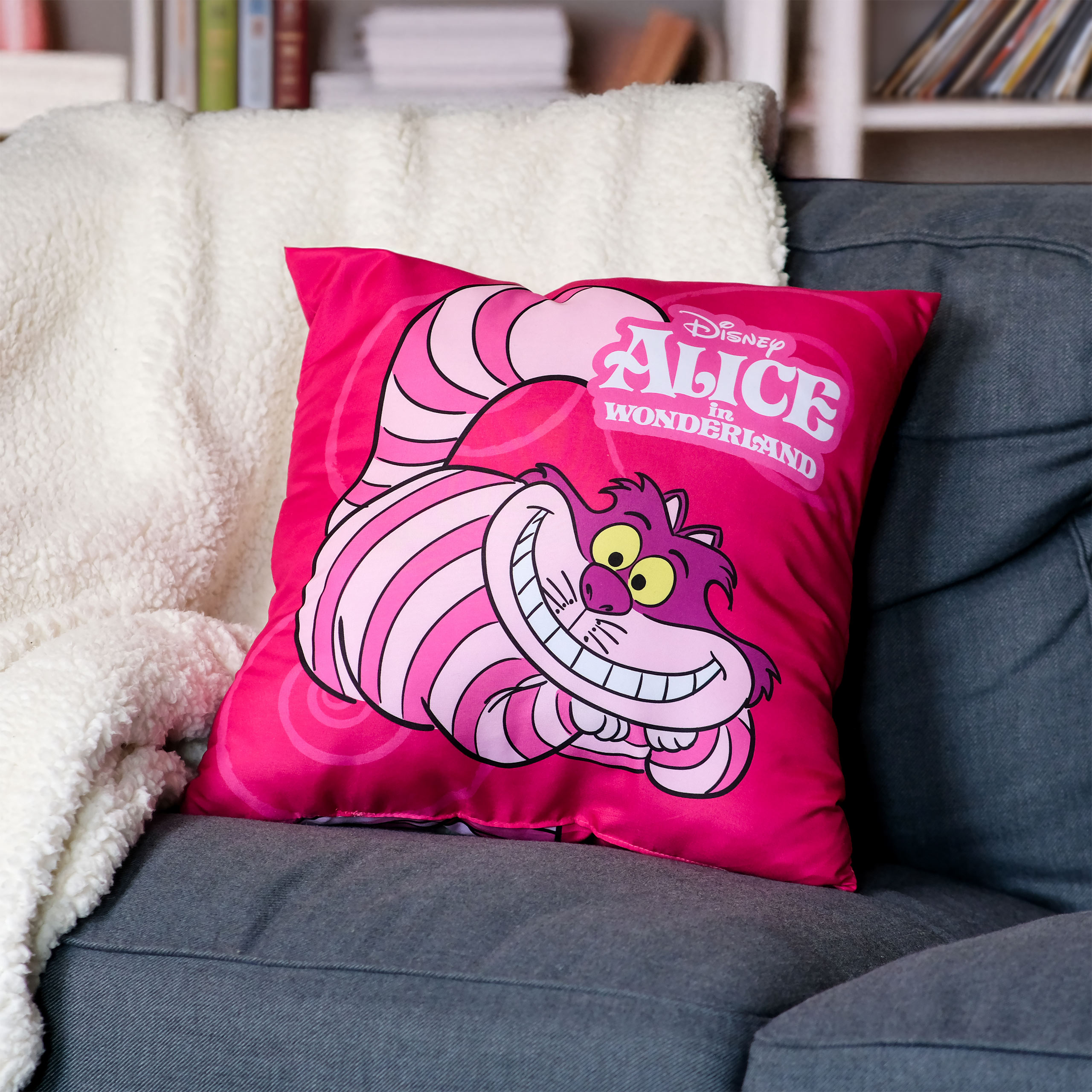 Chat du Cheshire Coussin - Alice au Pays des Merveilles