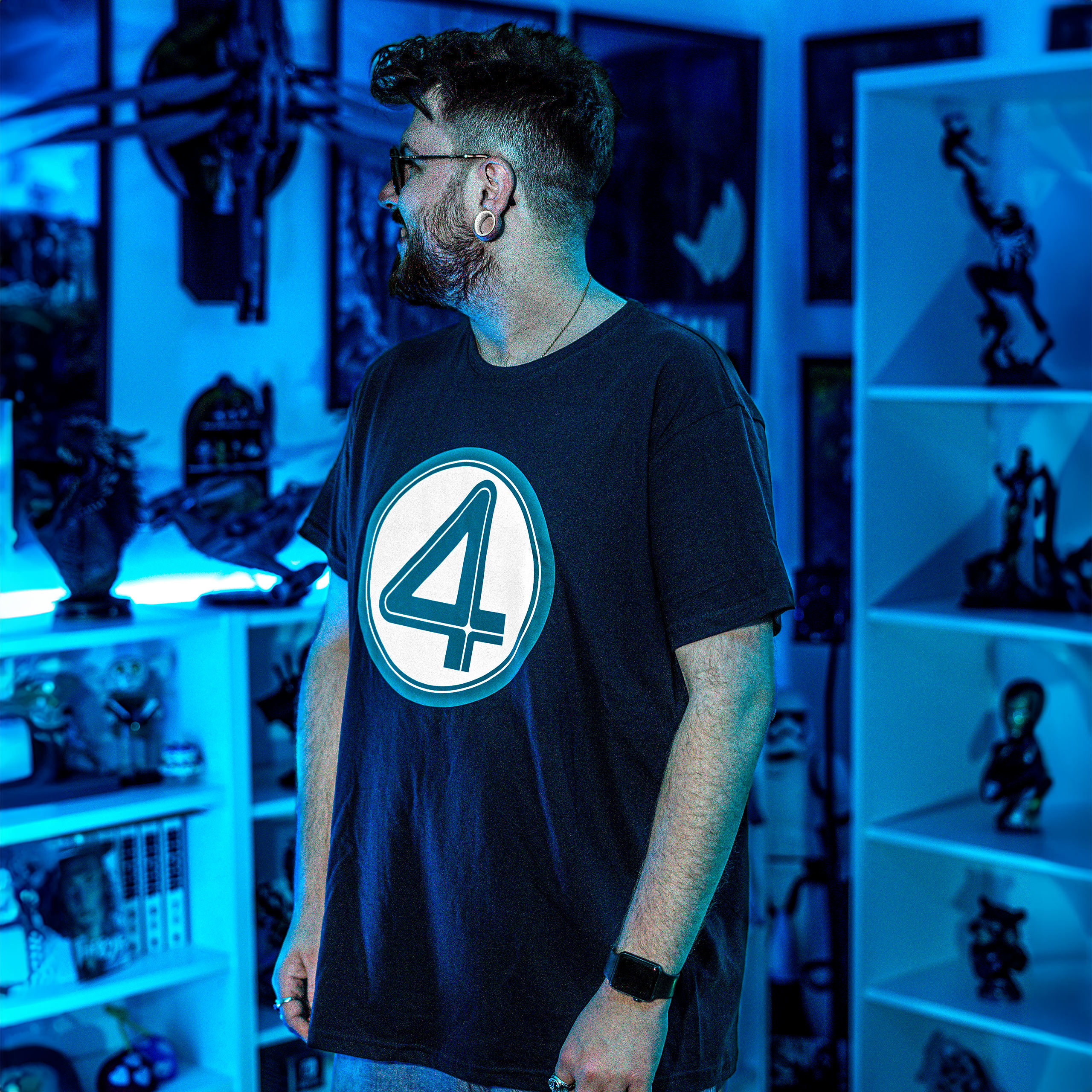 Fantastic Four - Camiseta emblema azul