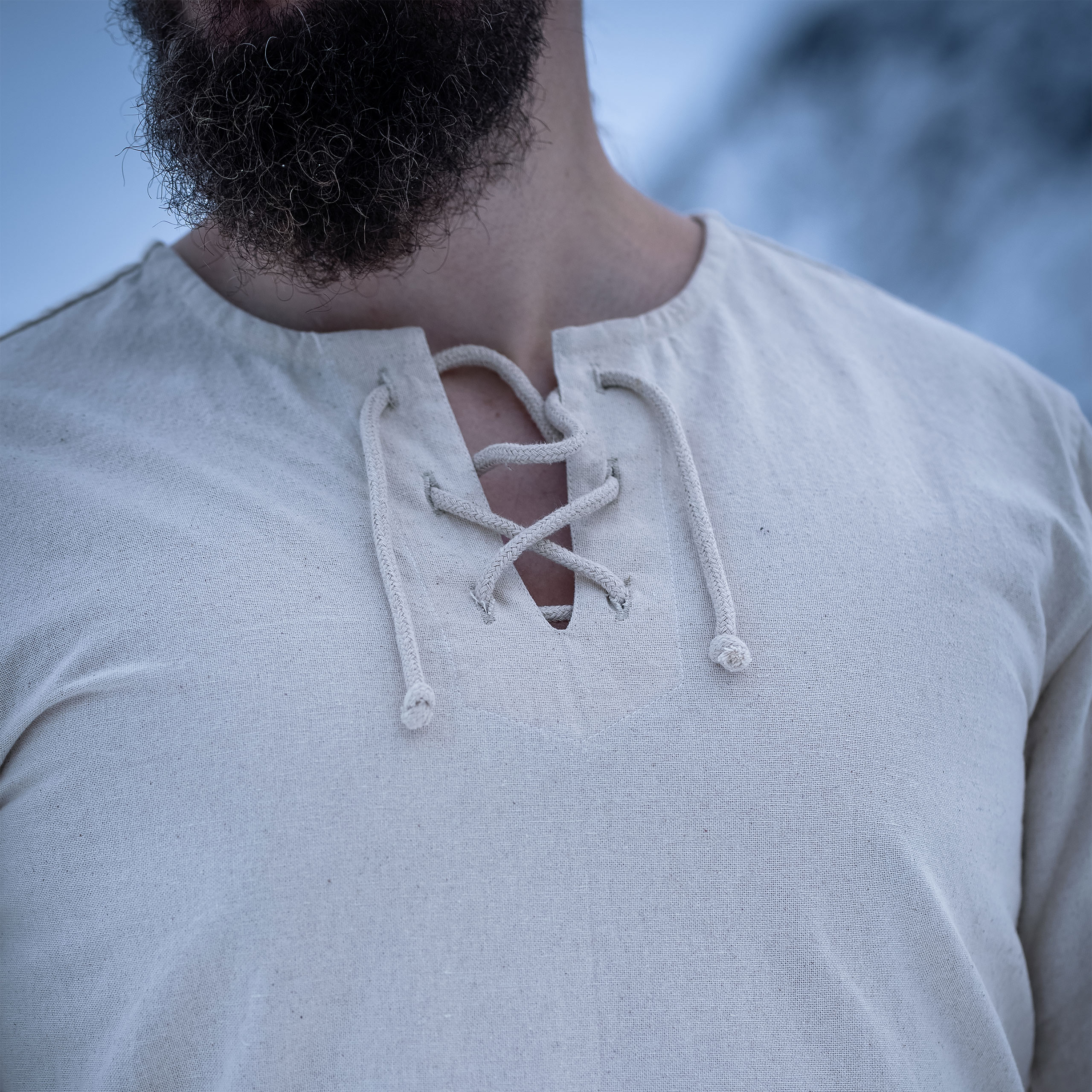 Medieval Shirt with Lacing natural