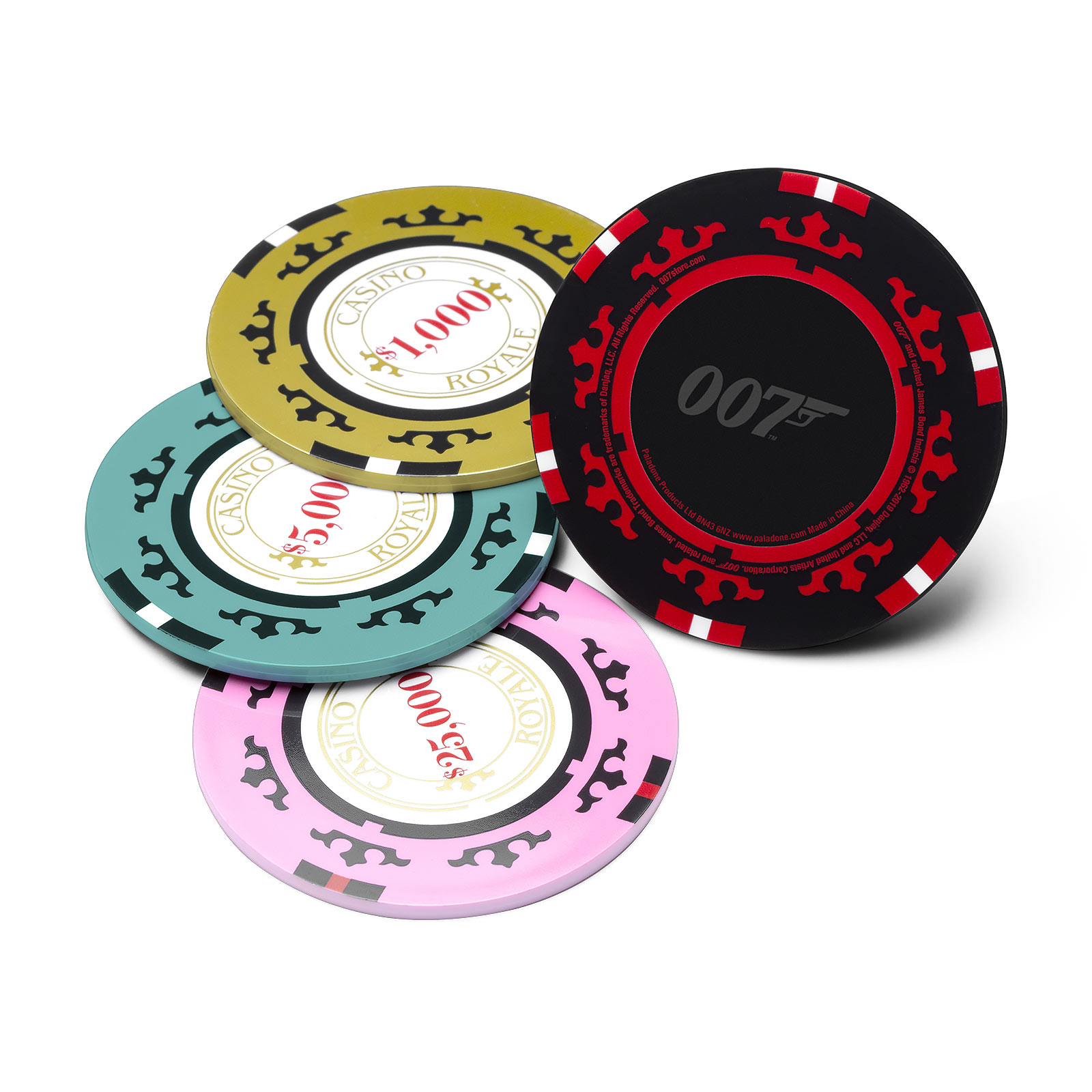 James Bond - Casino Royale Poker Chip Onderzetters Set van 4