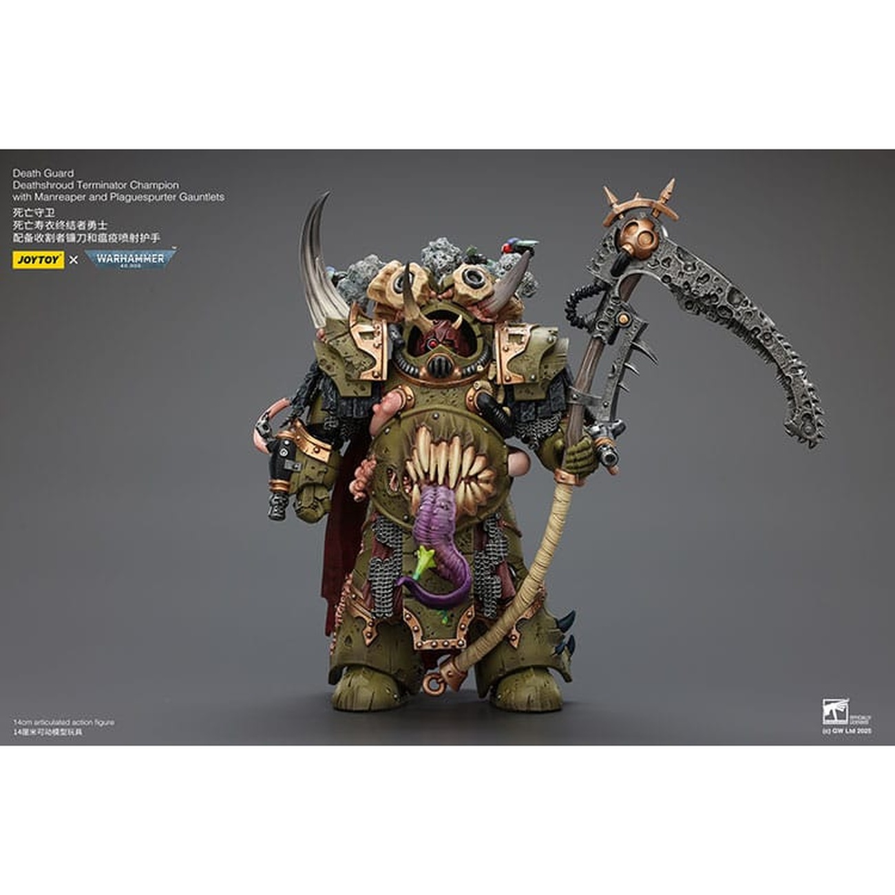 Warhammer 40k Actionfigur 1/18 Death Guard Deathshroud Terminator Championwith Manreaper and Plaguespurter Gauntlets 14