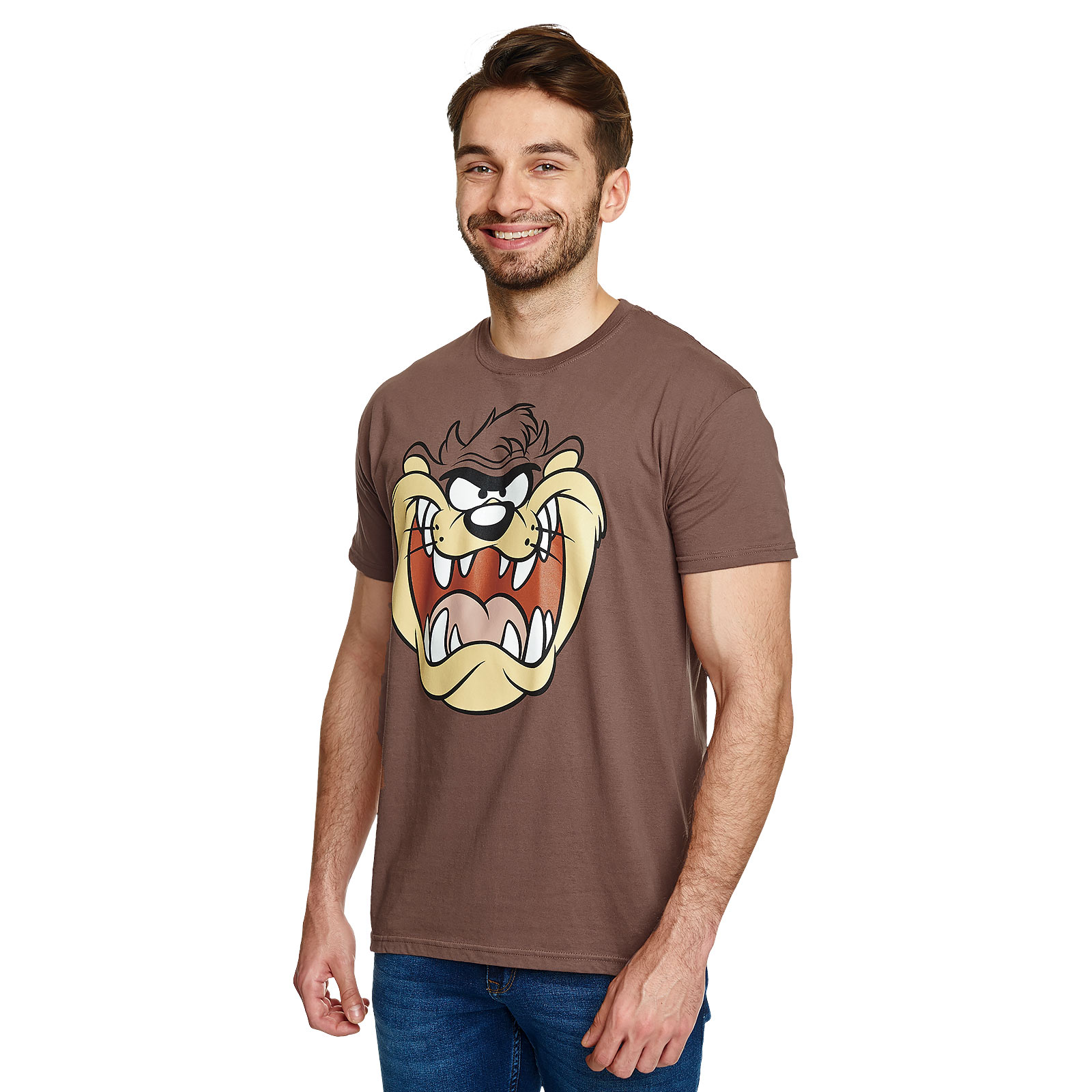 Looney Tunes - T-Shirt Taz Face marron
