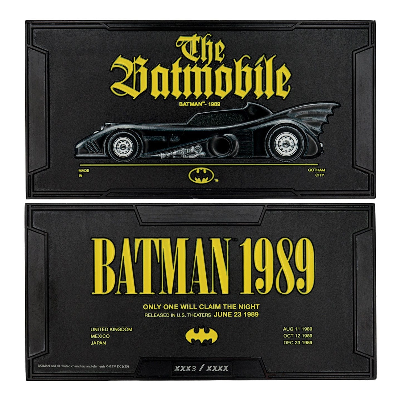 DC Comics Metallbarren Batman Batmobile XL Limited Edition