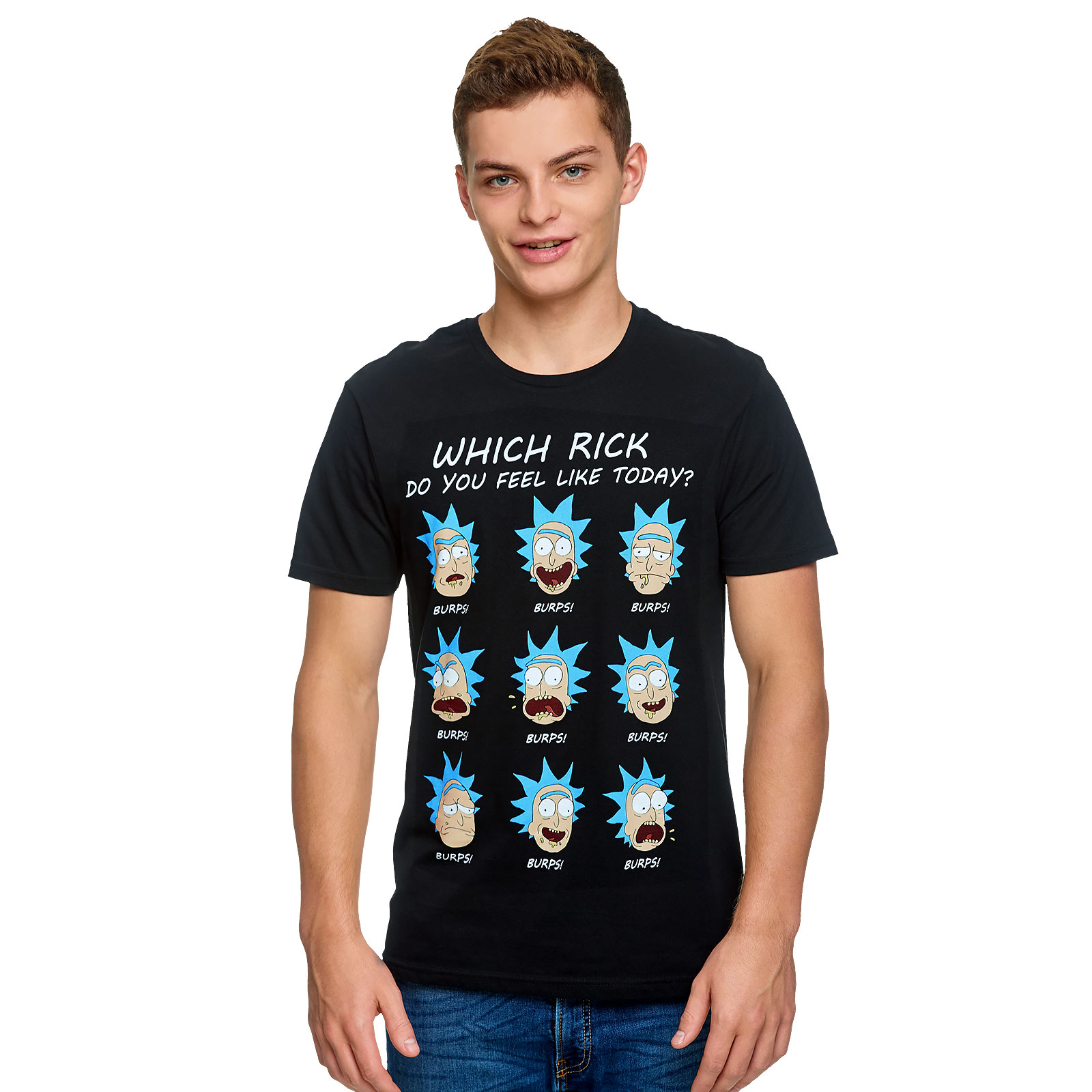 Rick and Morty - Emotions of Rick T-Shirt schwarz