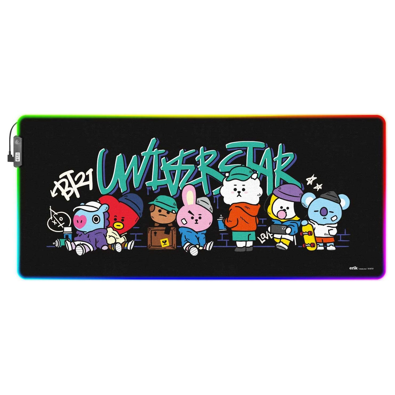 BT21 LED XXL Musmatta 90 x 40 cm