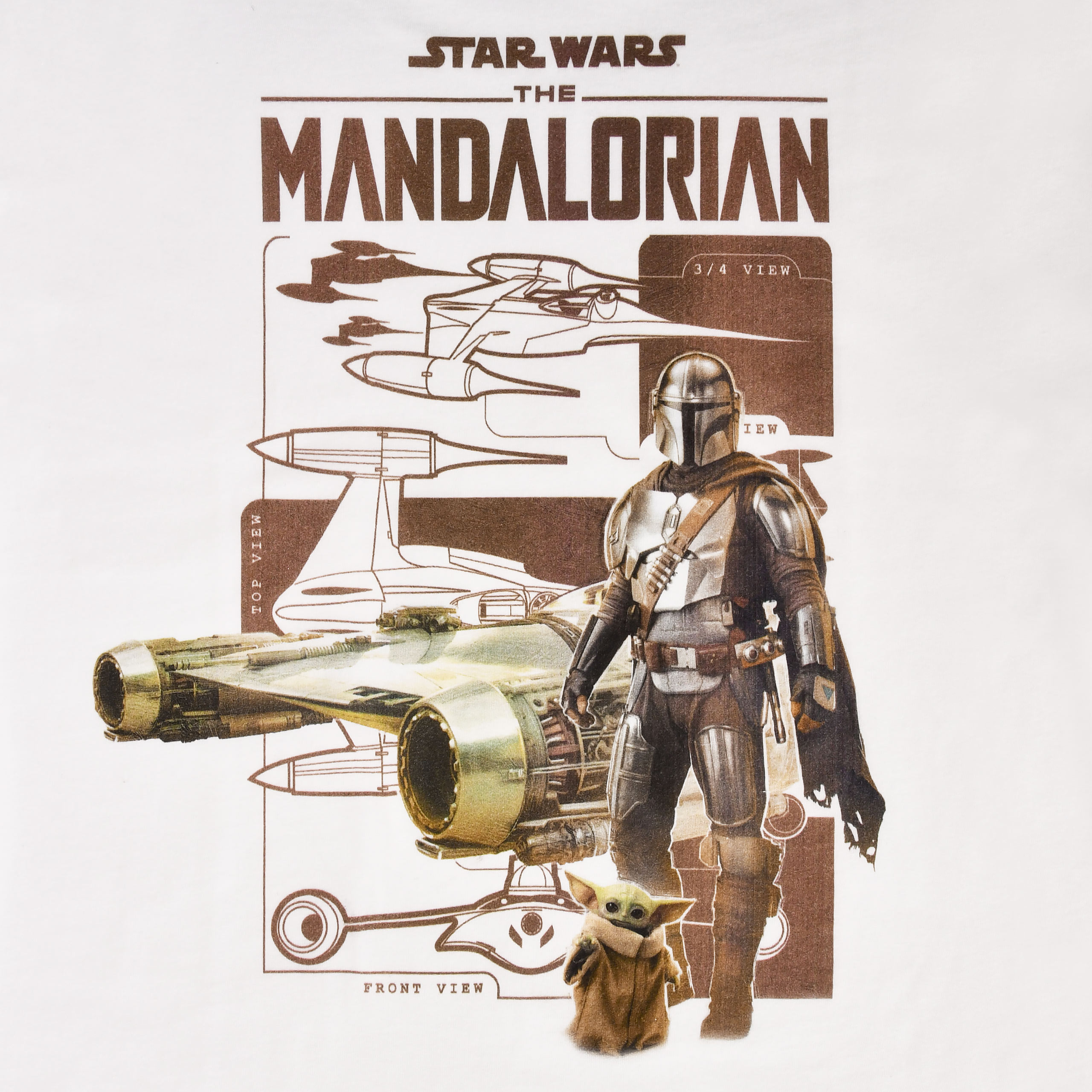 Grogu und Mandalorianer T-Shirt weiß - Star Wars The Mandalorian