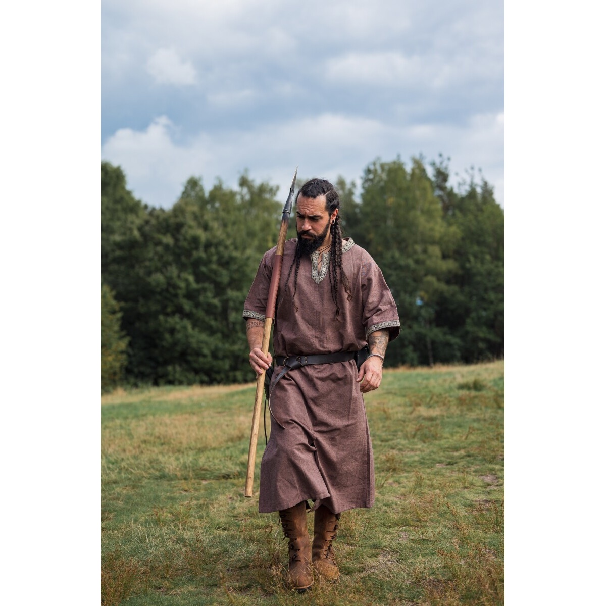 Medieval Short-Sleeve Tunic Richard chestnut