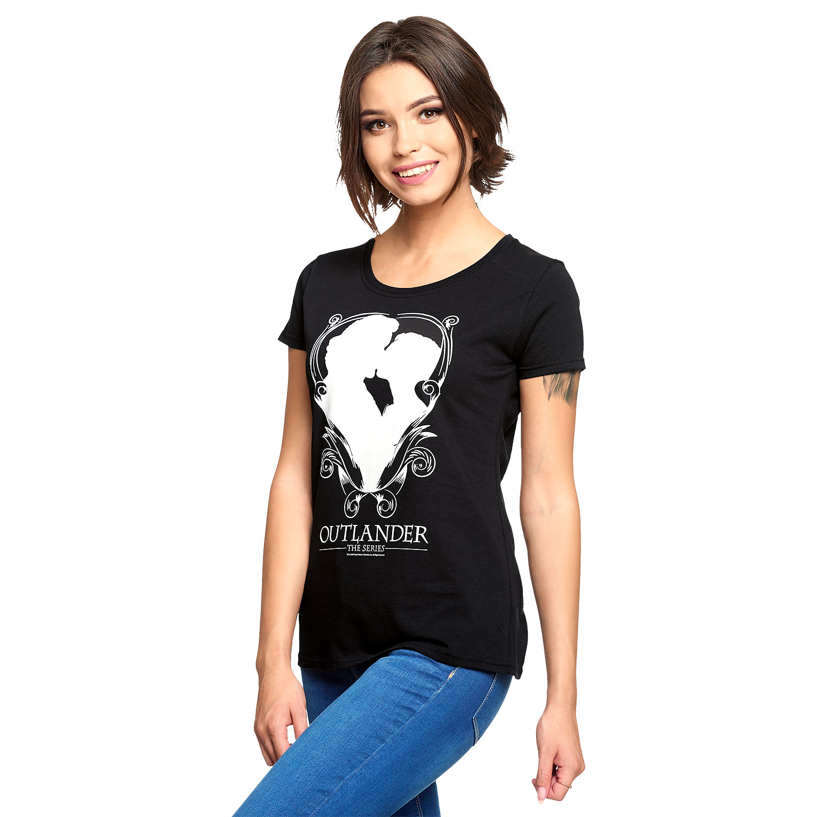 Outlander - Kiss Dames T-shirt Zwart